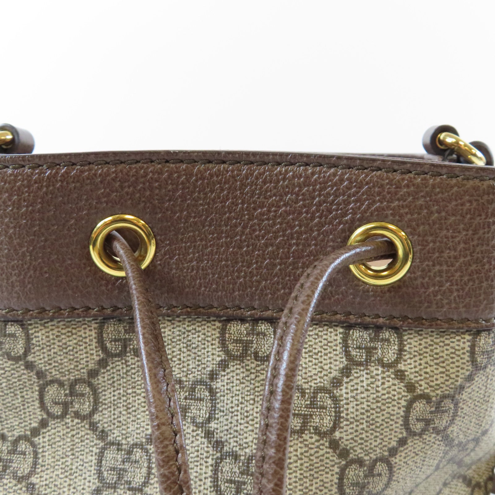 GUCCI 塗層帆布Ophidia GG Mini Bucket金扣肩背袋啡色