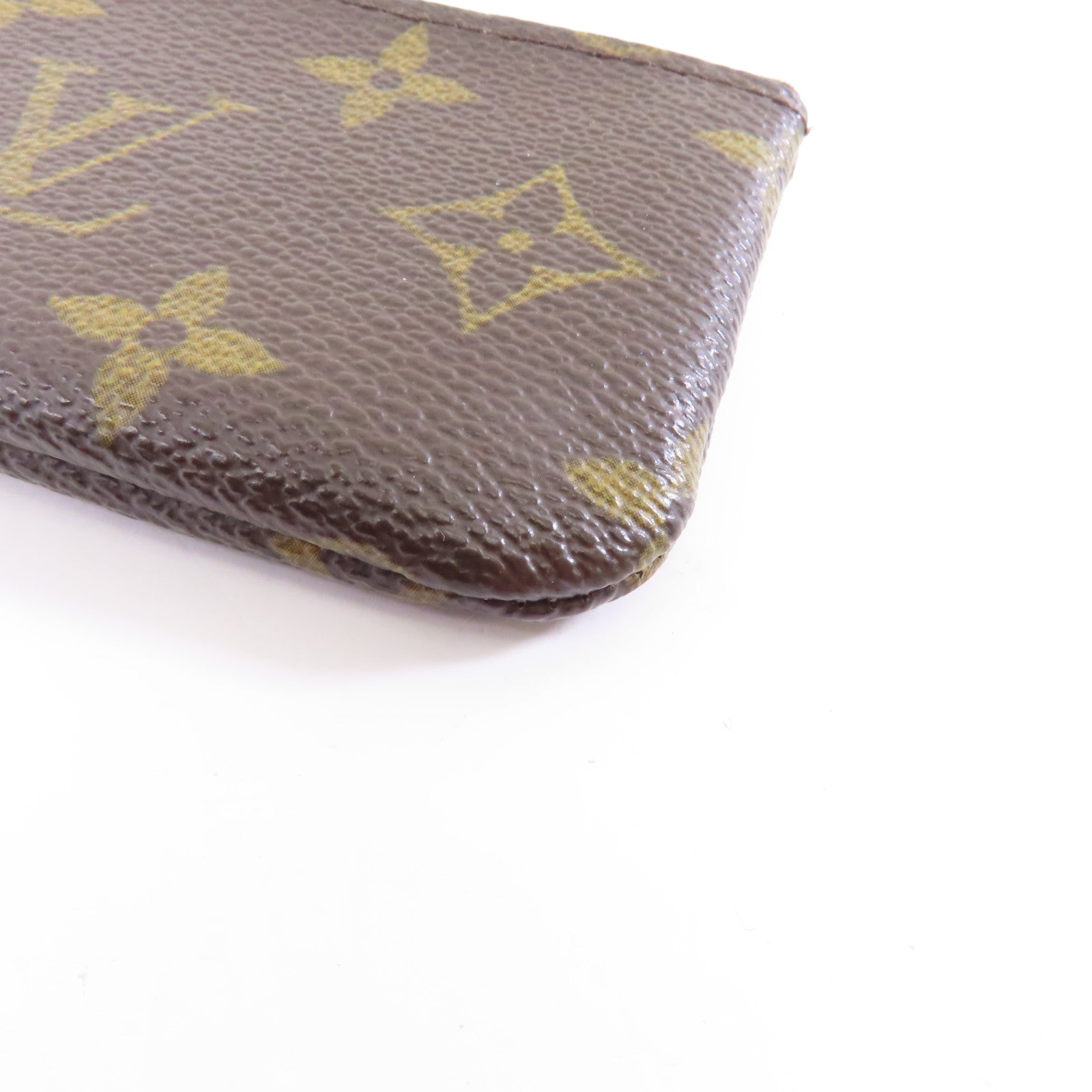LOUIS VUITTON Monogram Coins Case金扣零錢包棕色