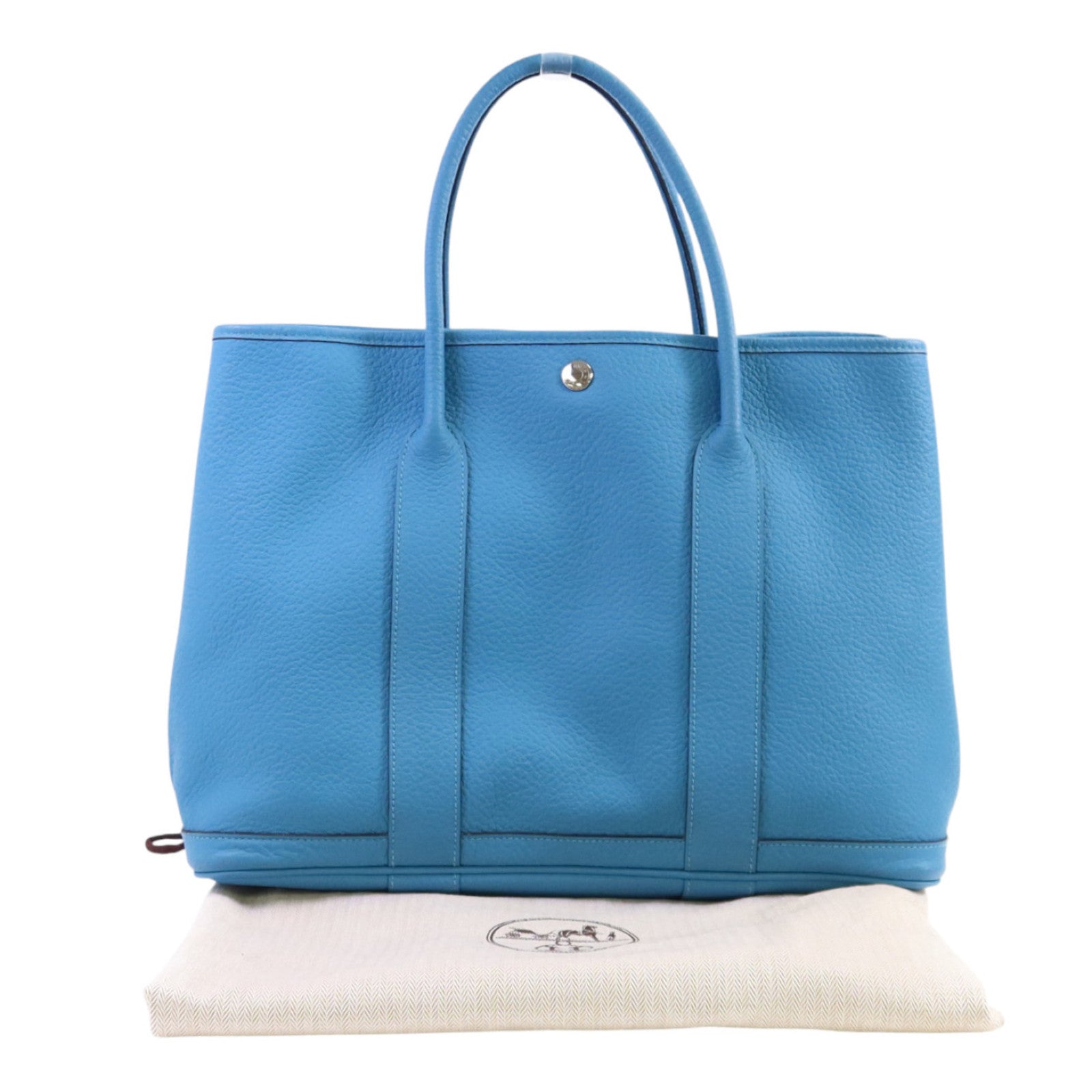 HERMES Negonda皮革GardenParty PM銀扣手挽袋