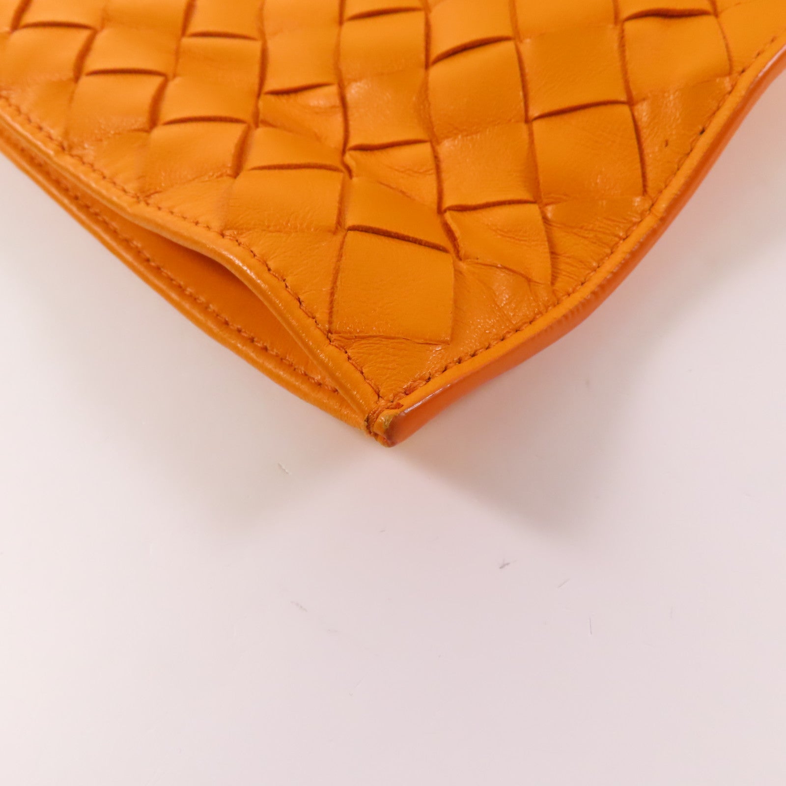 BOTTEGA VENETA GHW Woven Knot Handbag 607964 VCPP0 Leather Orange