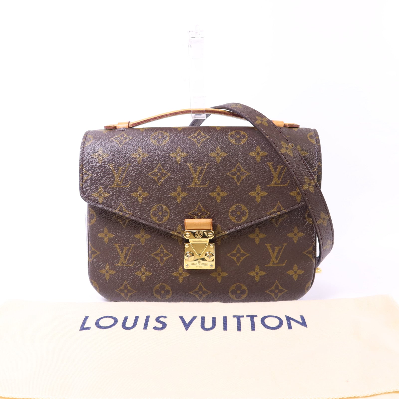 LOUIS VUITTON Monogram Pochette Metis MM金扣手挽肩背兩用袋