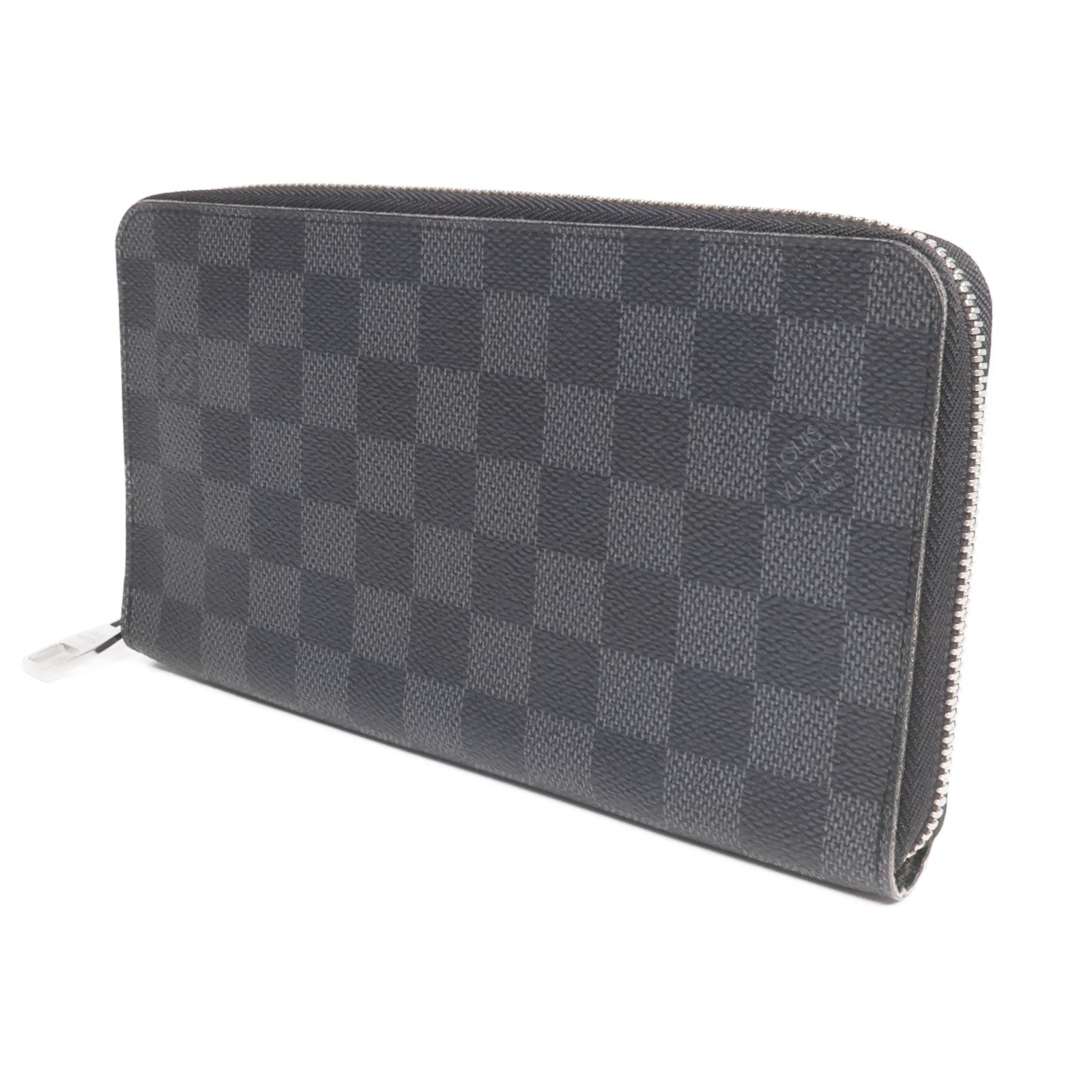 LOUIS VUITTON Damier Graphite Zippy Organizer銀扣長錢包