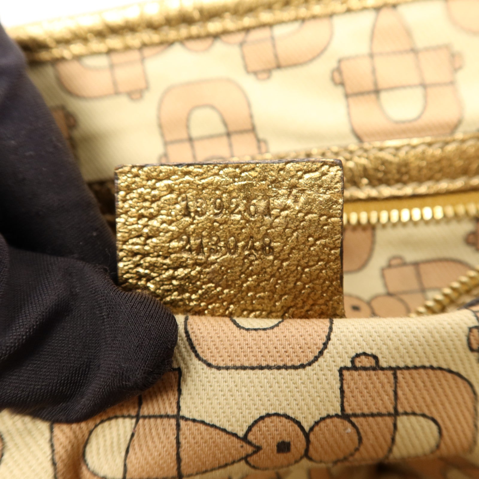 GUCCI 帆布Hand Bag金扣手挽袋