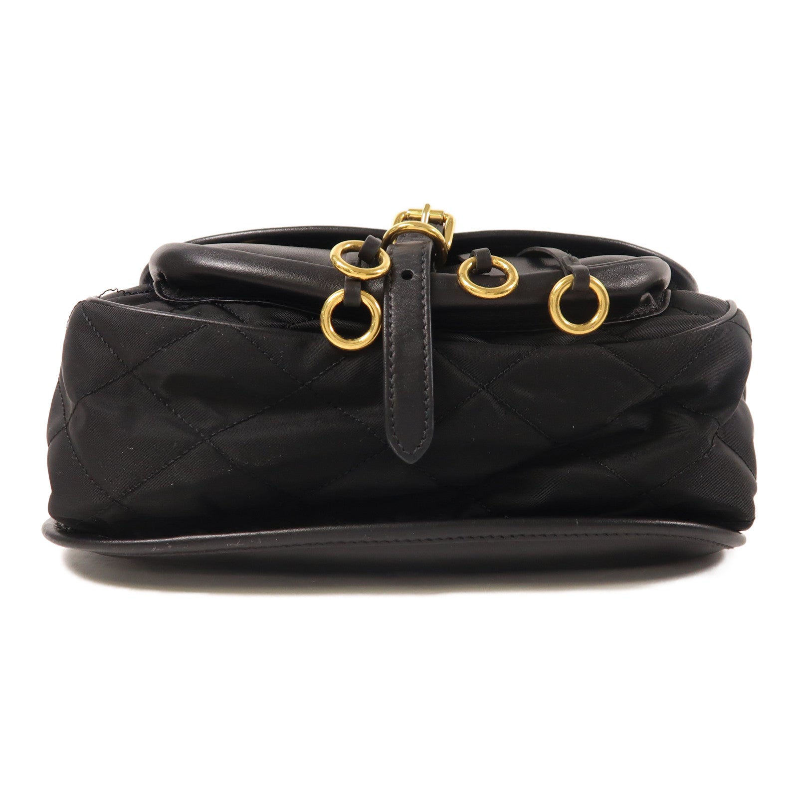 PRADA 尼龍/皮革Shoulder Bag金扣肩背袋