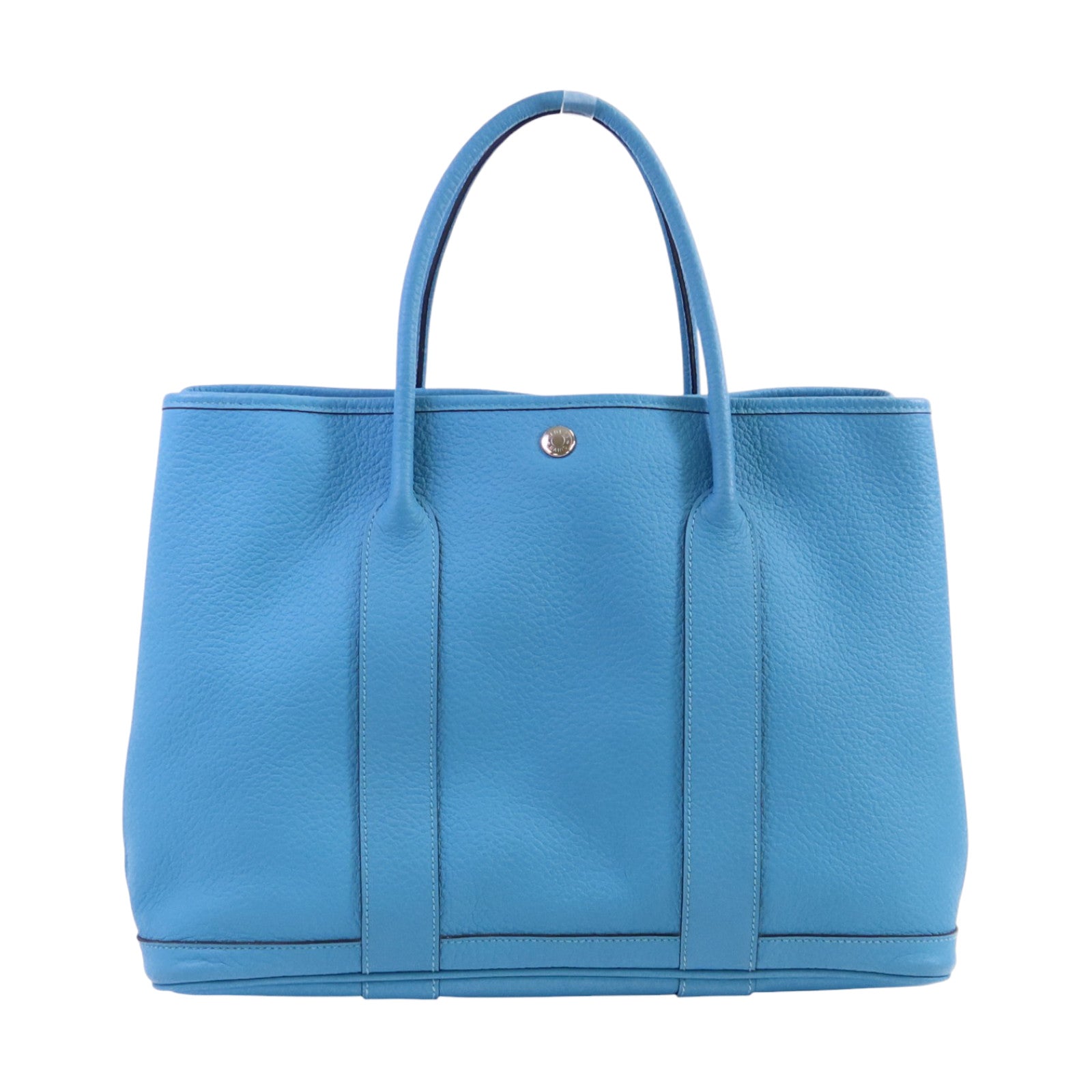 HERMES Negonda皮革GardenParty PM銀扣手挽袋