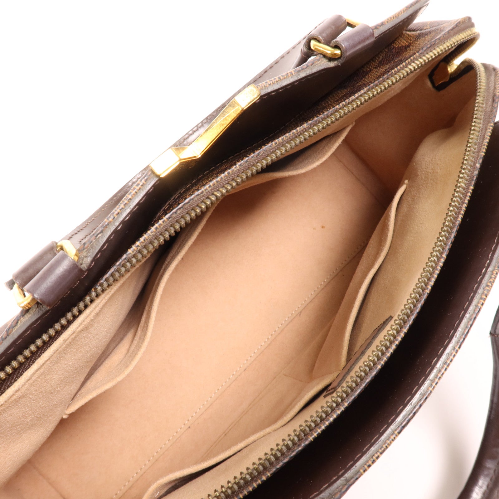 LOUIS VUITTON Damier Kensington Bowling金扣手挽袋