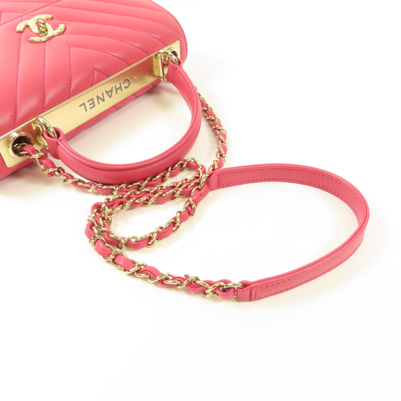 CHANEL 牛皮皮革Trendy CC金扣手挽肩背兩用袋