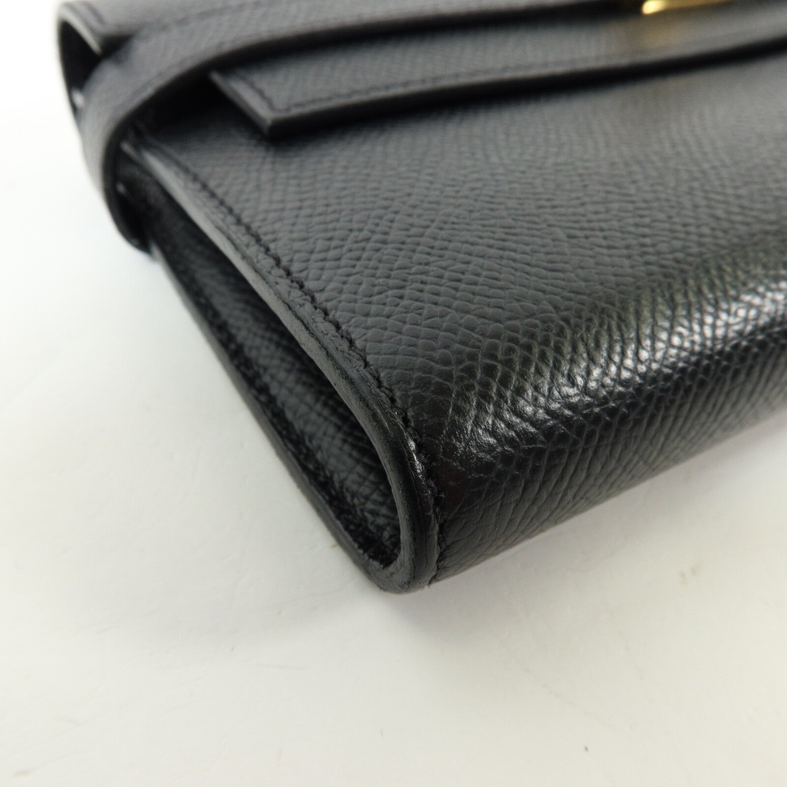 HERMES Epsom皮革Kelly Long Wallet長錢包Noir