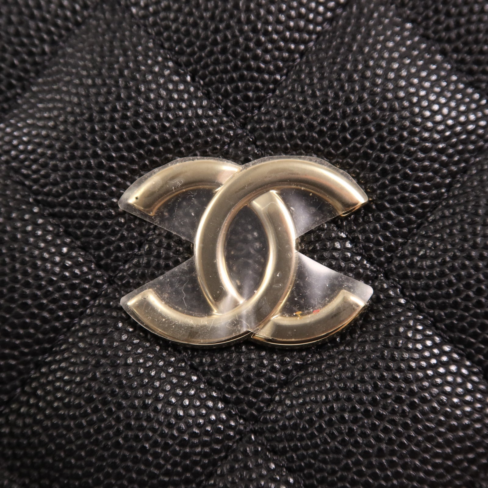 CHANEL 牛皮皮革Seasonal Mini Tote金扣鏈帶肩背袋