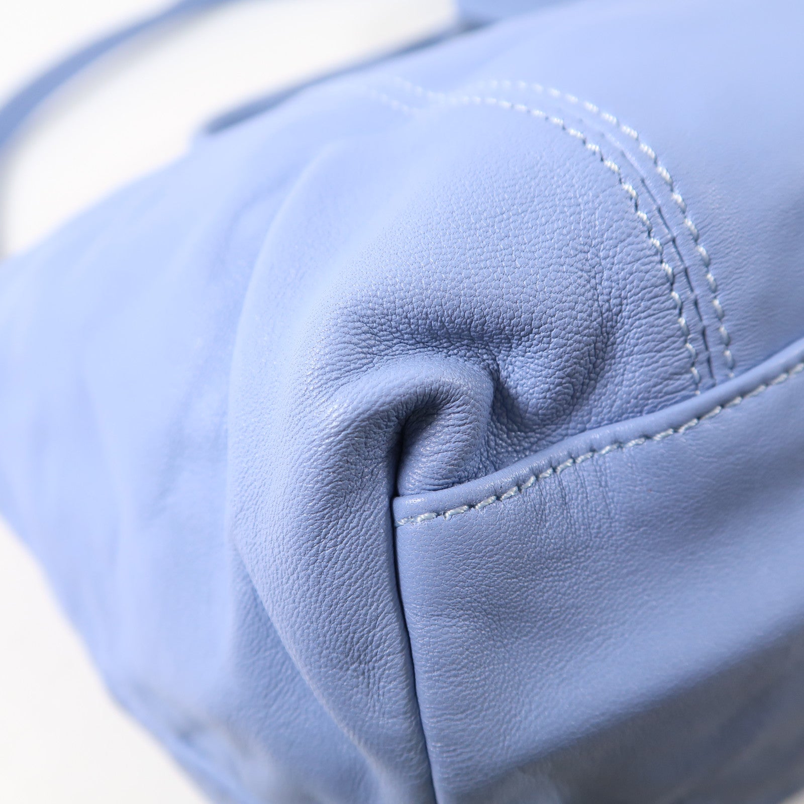 Longchamp 羊皮皮革Shoulder Bag銀扣手挽肩背兩用袋粉紅色