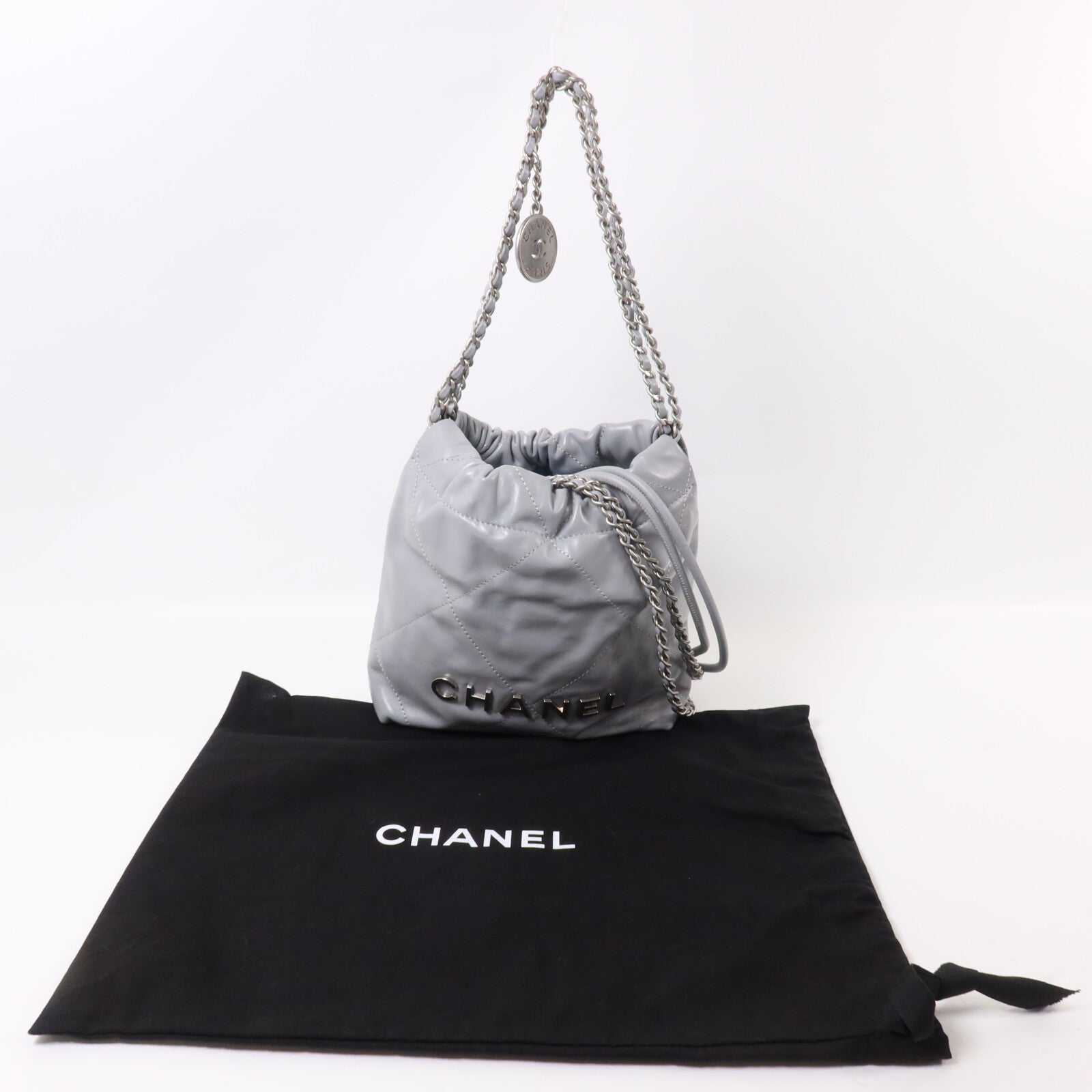 CHANEL 牛皮皮革Chanel 22 Mini鏈帶肩背袋