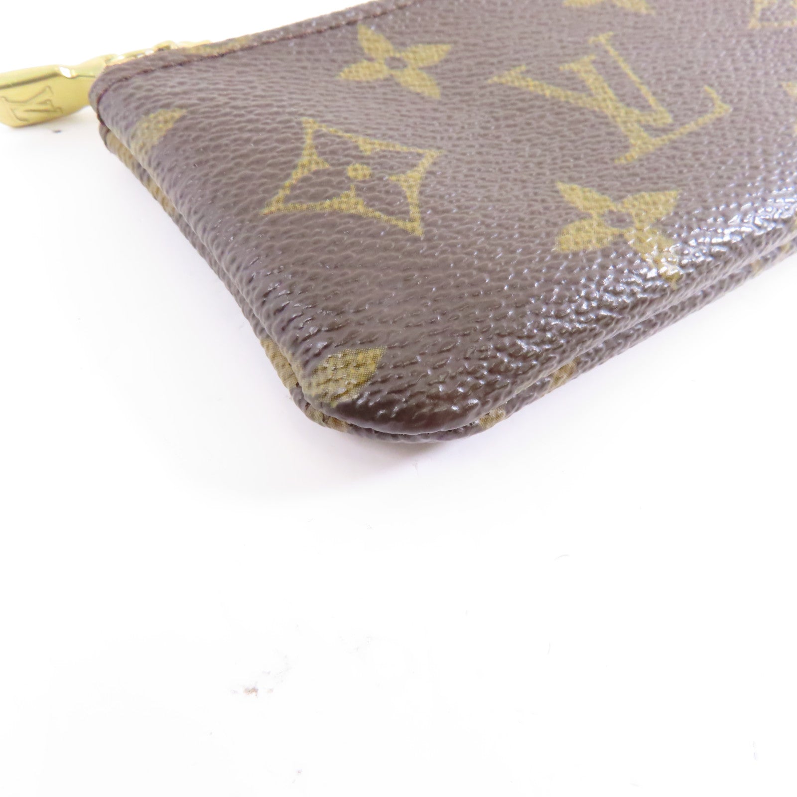 LOUIS VUITTON Monogram Coins Case金扣零錢包棕色