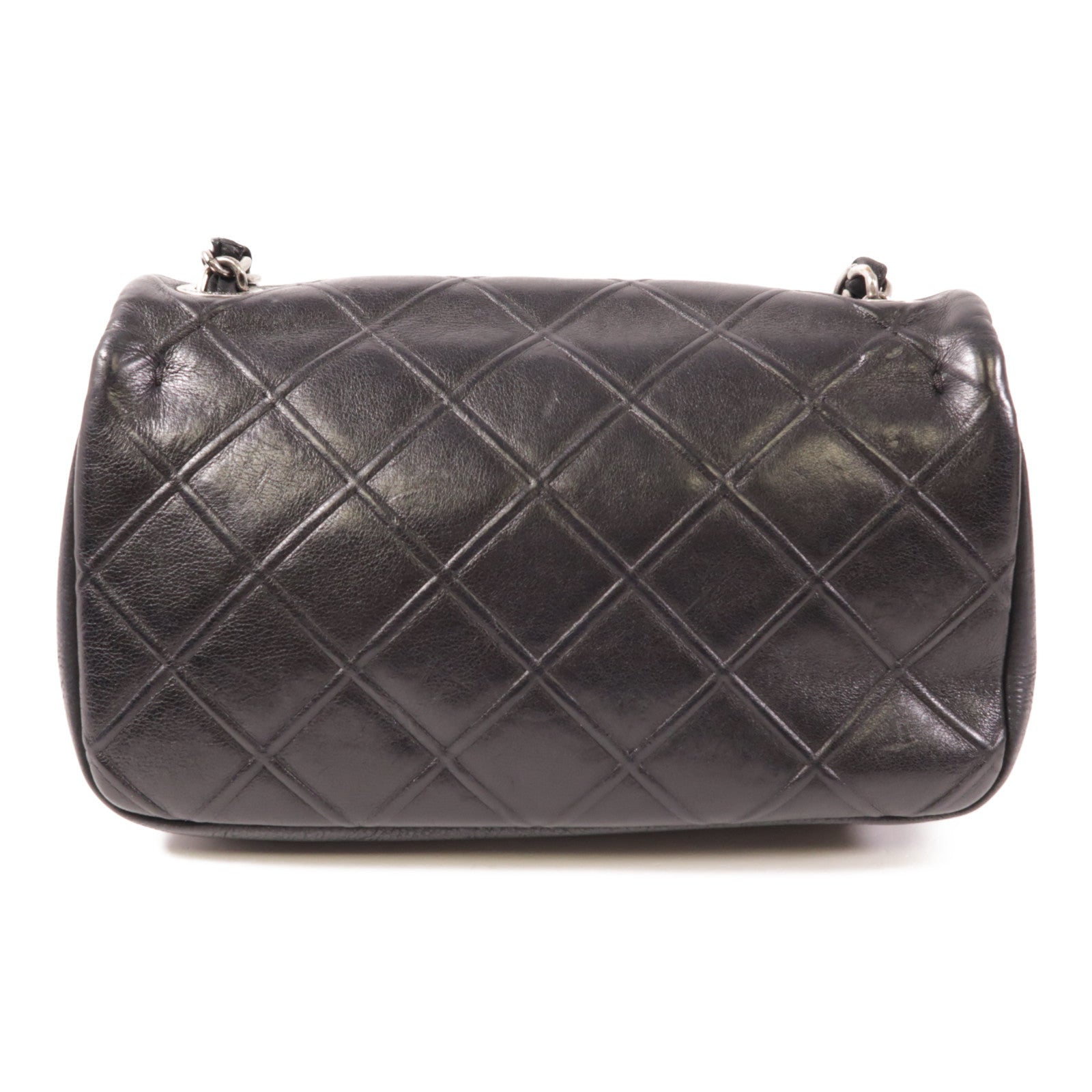 CHANEL 【激減優惠】牛皮皮革Chain Shoulder銀扣鏈帶肩背袋