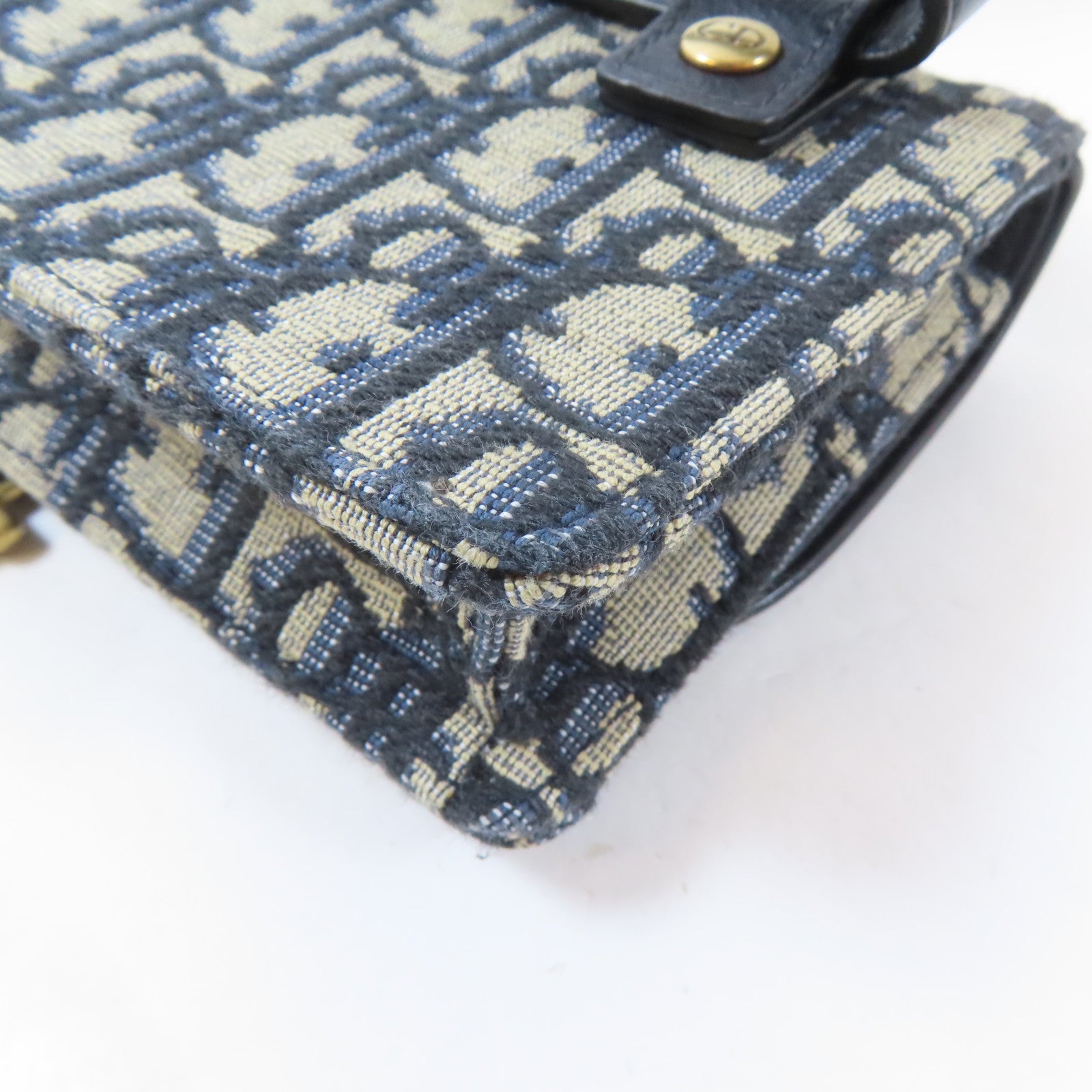 Dior 帆布Waist Bag金扣腰包藍色