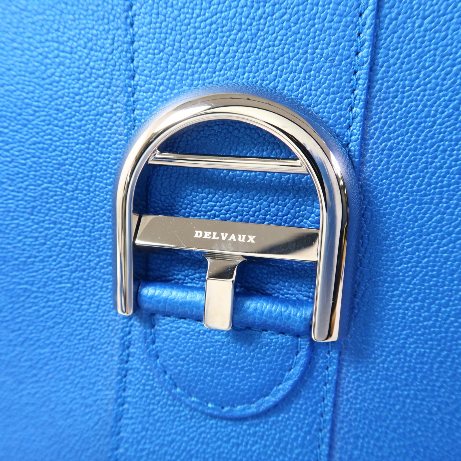 Delvaux 牛皮皮革Brillant MM銀扣手挽肩背兩用袋