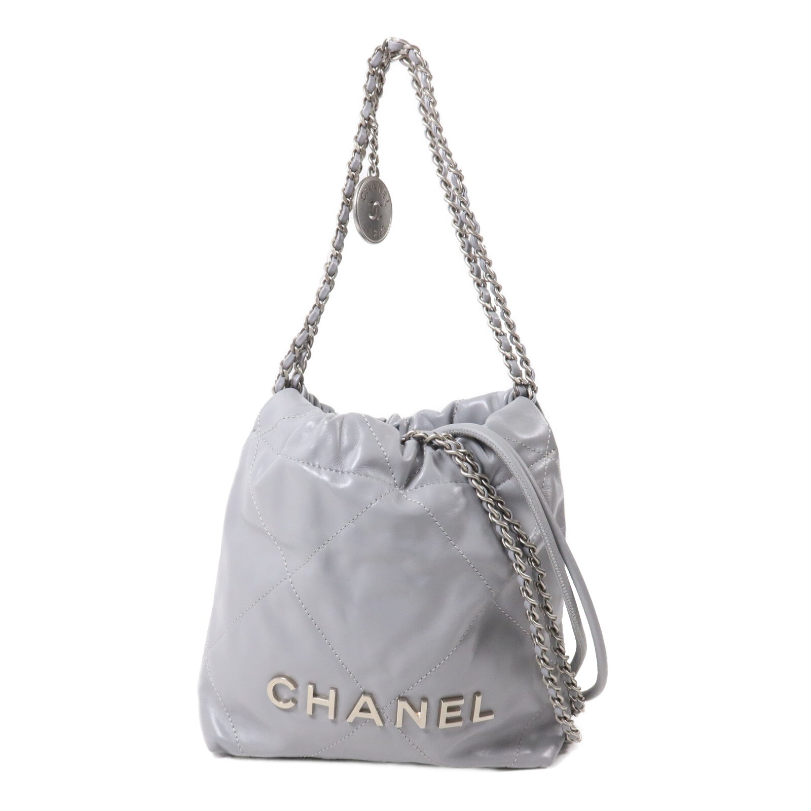 CHANEL 牛皮皮革Chanel 22 Mini鏈帶肩背袋