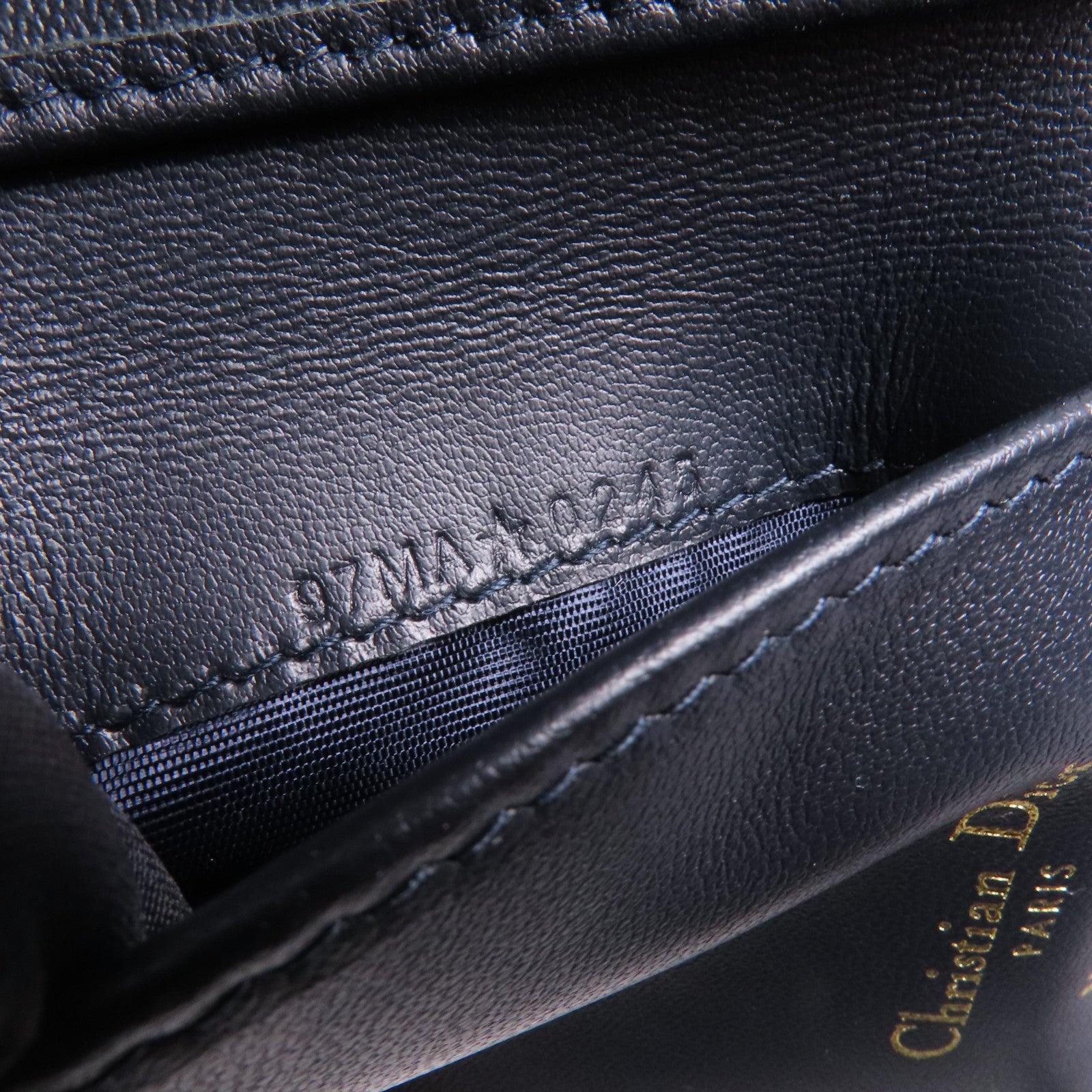 Dior 帆布Saddle Nymphea金扣錢包