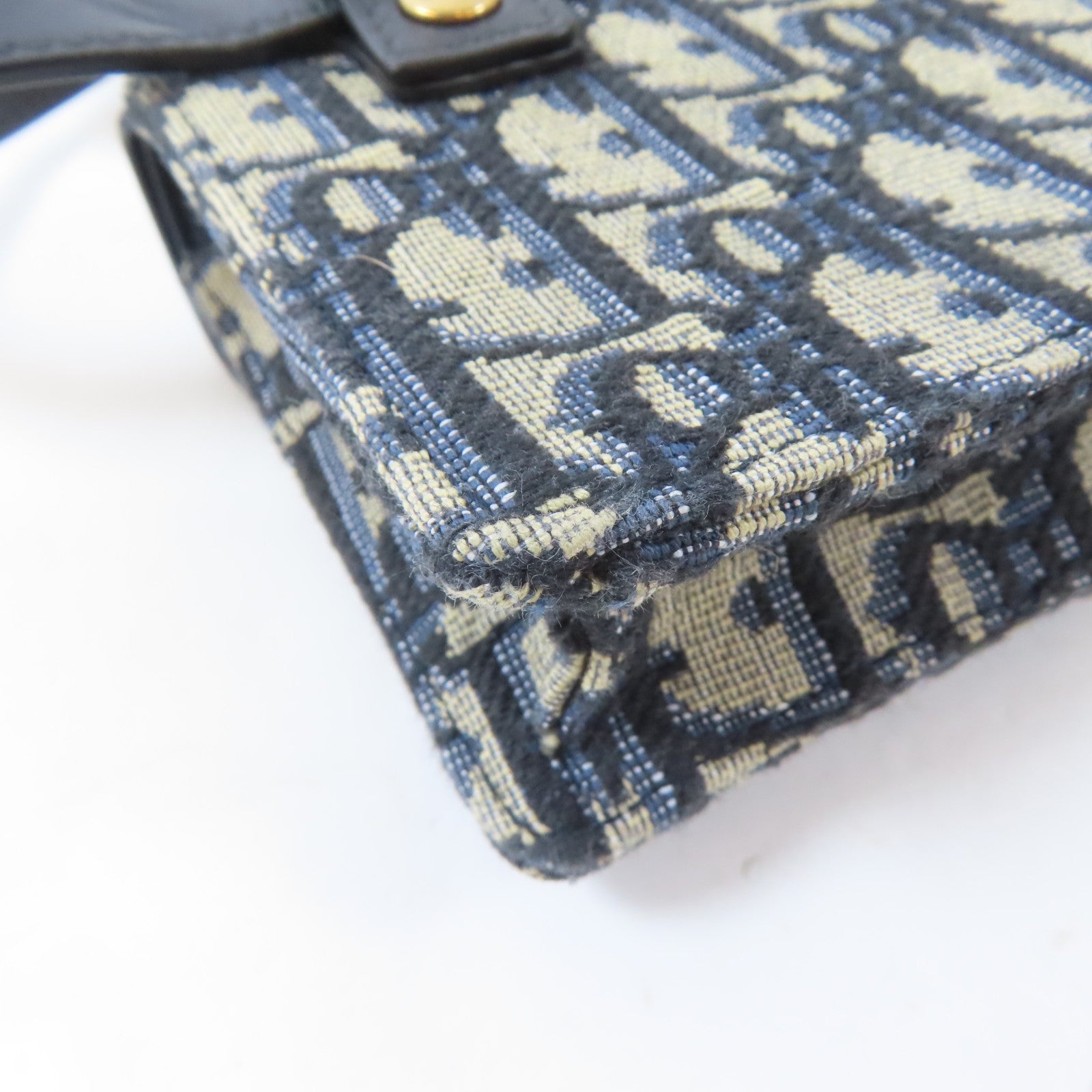 Dior 帆布Waist Bag金扣腰包藍色