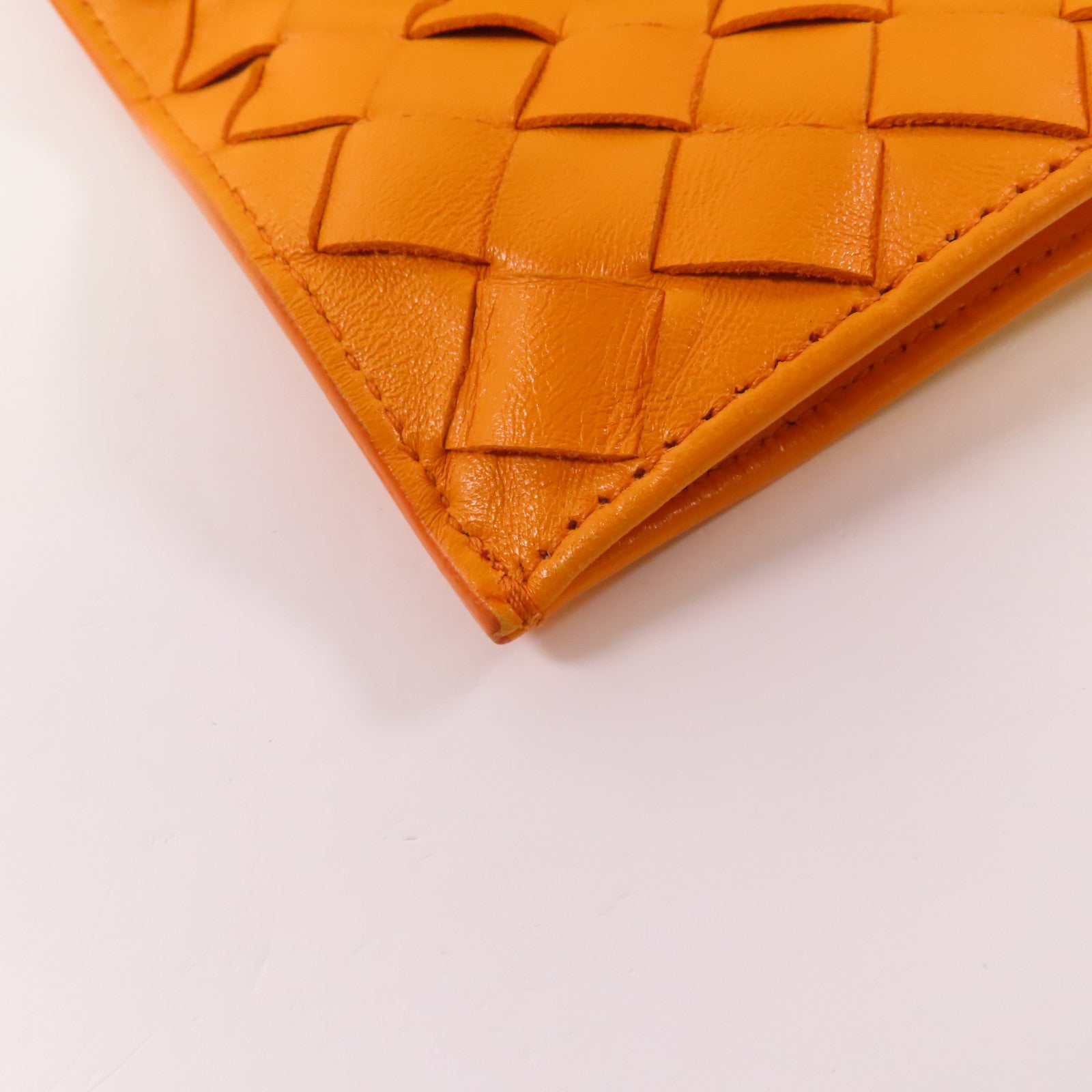 BOTTEGA VENETA GHW Woven Knot Handbag 607964 VCPP0 Leather Orange
