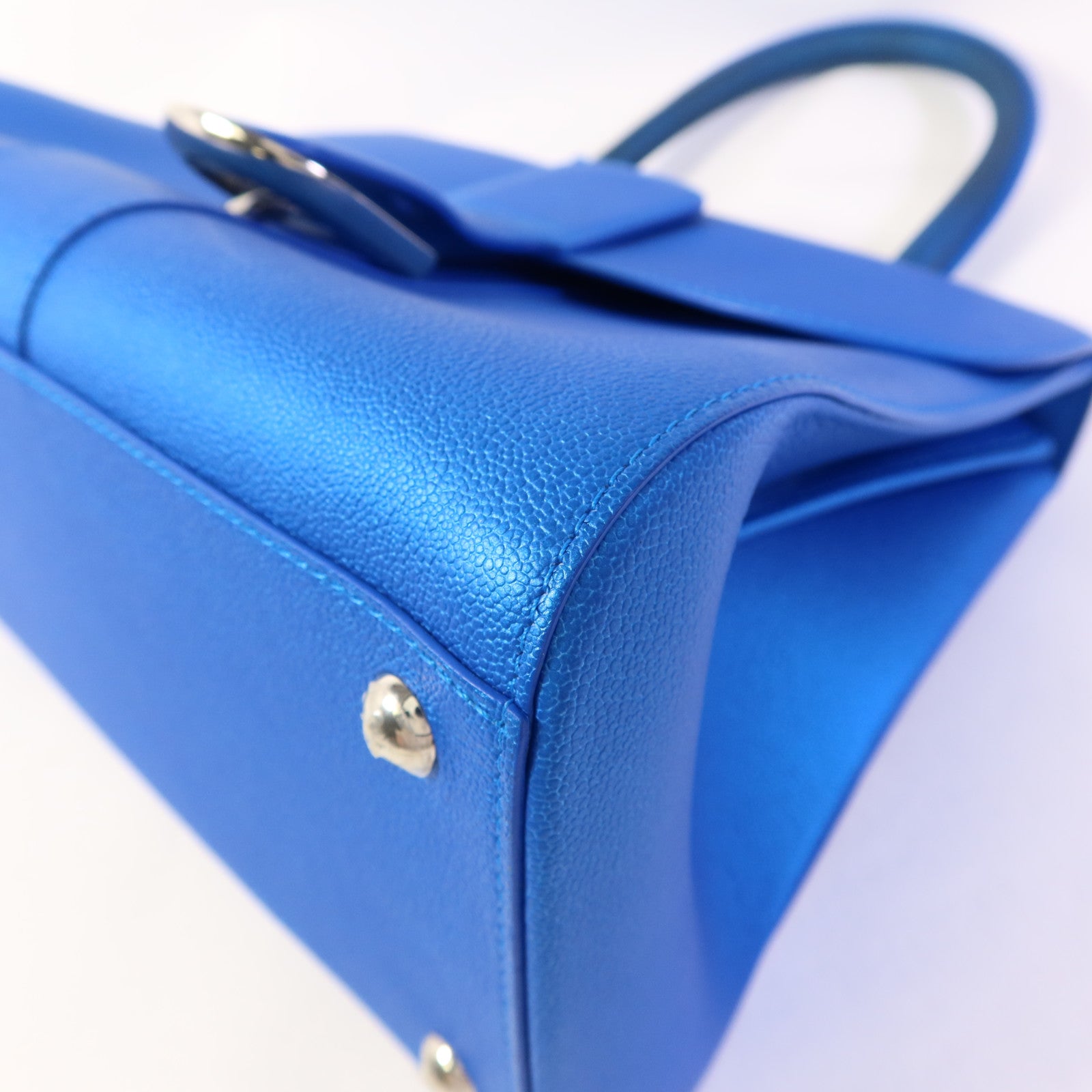 Delvaux 牛皮皮革Brillant MM銀扣手挽肩背兩用袋