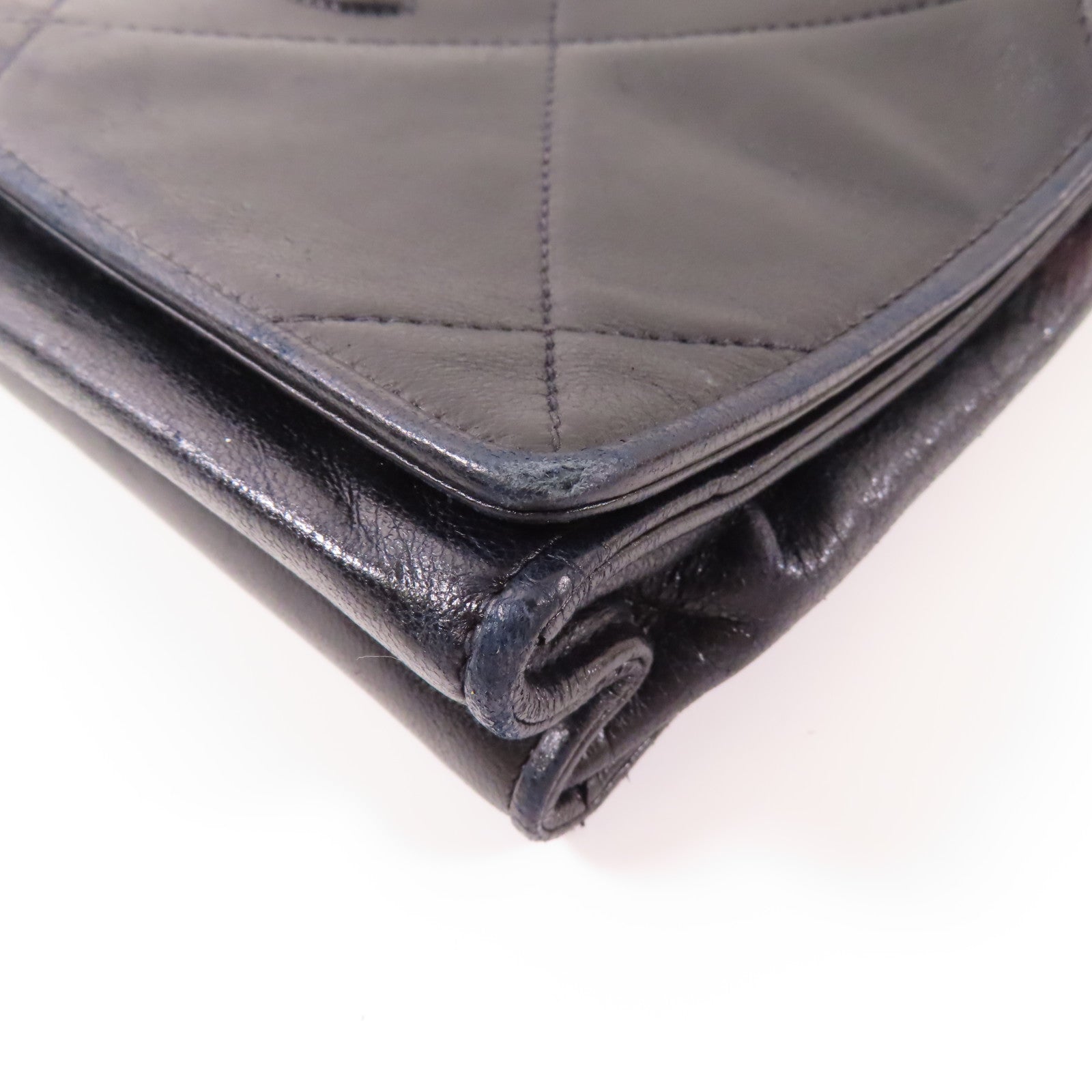 CHANEL 【激減優惠】羊皮皮革Vintage Chain Shoulder金扣鏈帶肩背袋