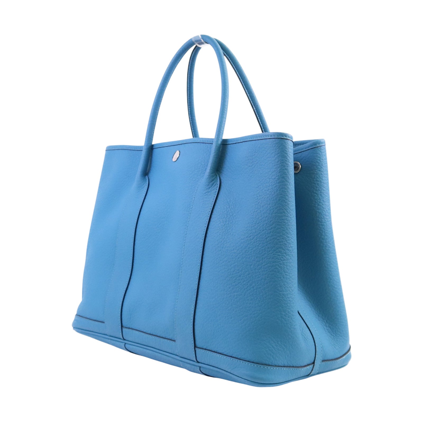 HERMES Negonda皮革GardenParty PM銀扣手挽袋