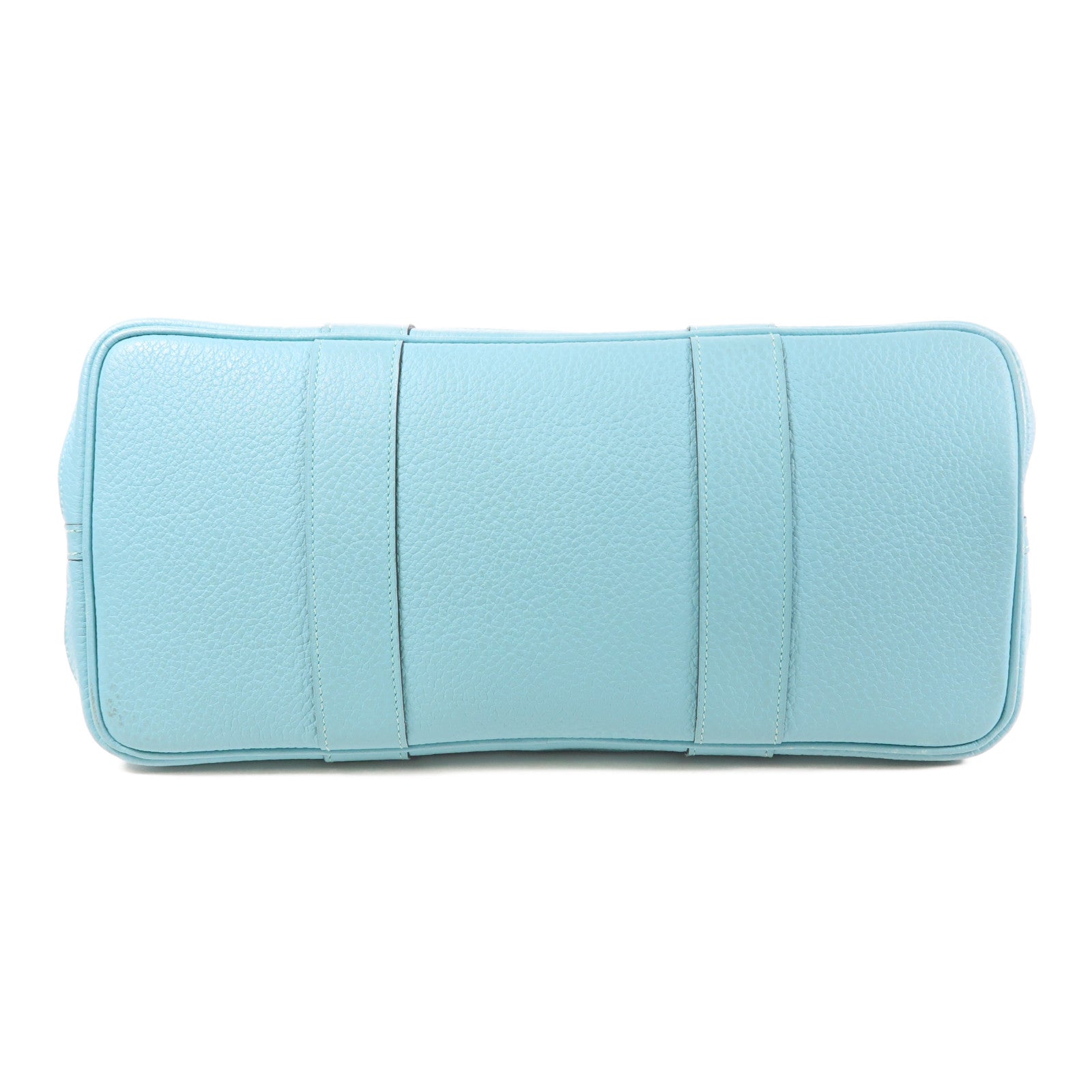 HERMES Negonda皮革 GardenParty PM 手挽袋Bleu Atoll