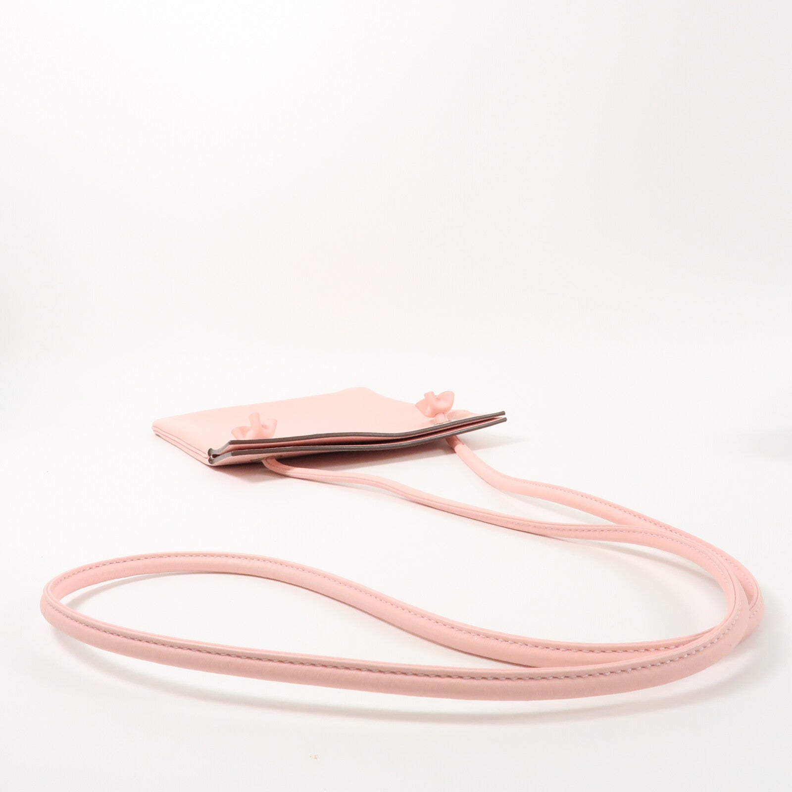 HERMES Swift皮革Aline Mini銀扣肩背袋Rose Sakura