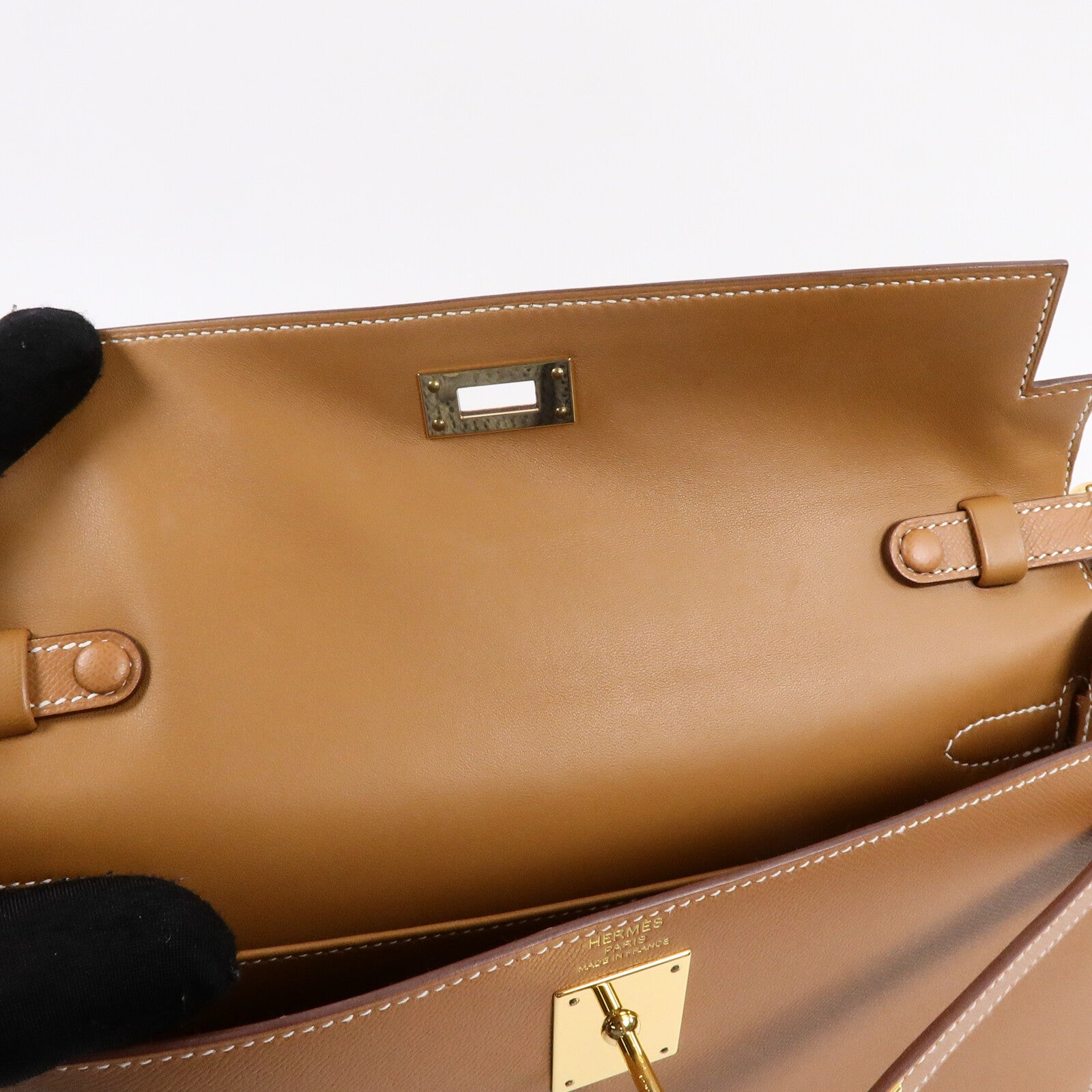 HERMES MadameKelly Elan肩背袋Gold