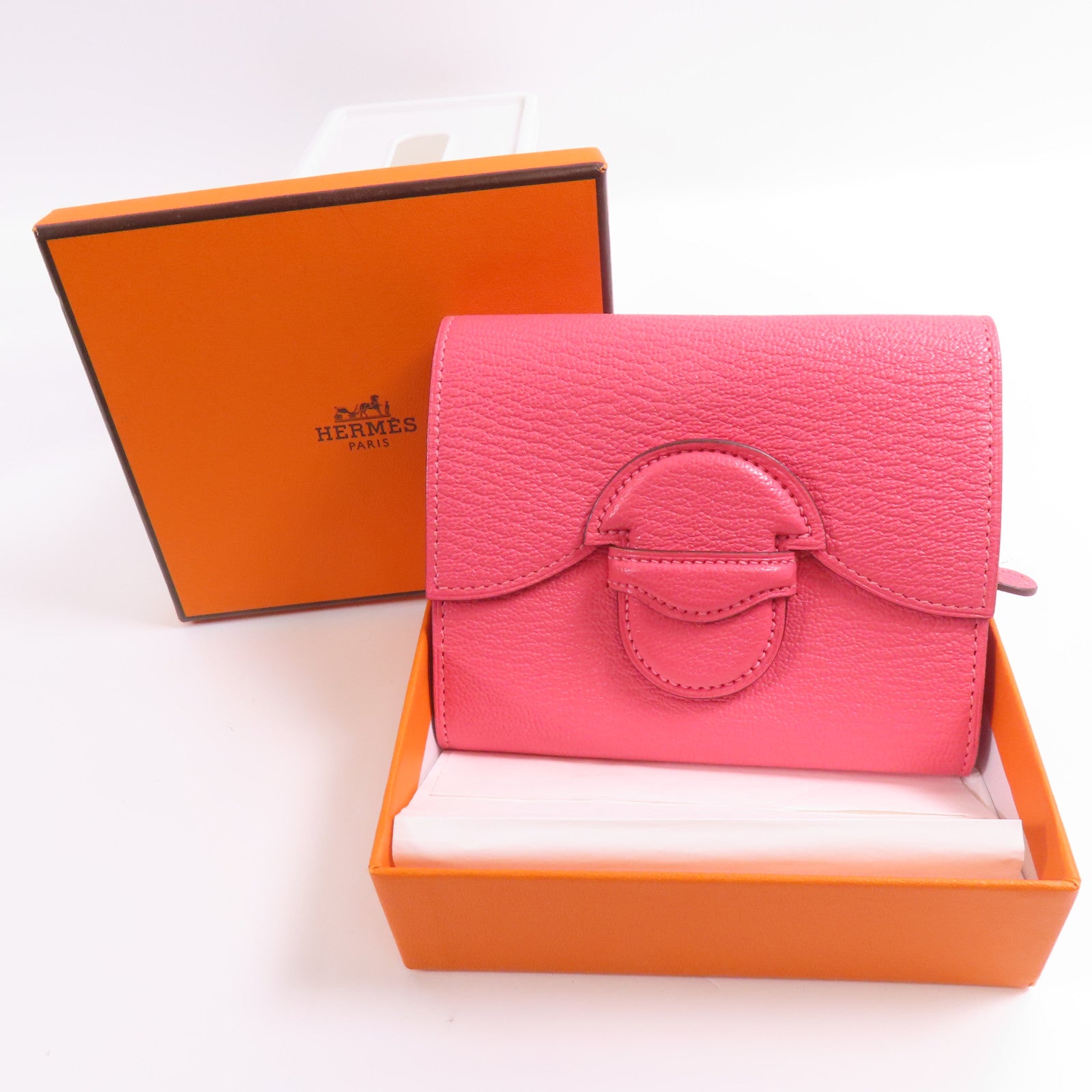 HERMES 【激減優惠】Chevre皮革1938-12Wallet錢包
