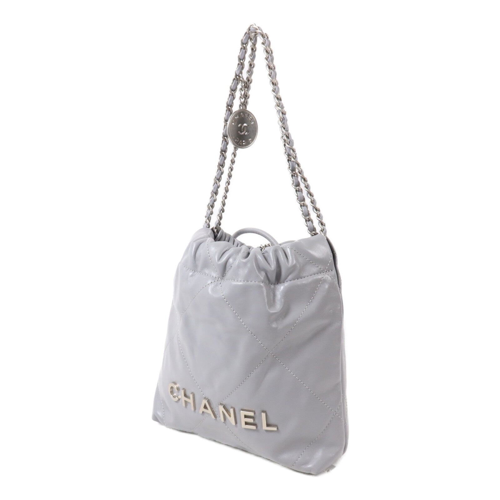CHANEL 牛皮皮革Chanel 22 Mini鏈帶肩背袋