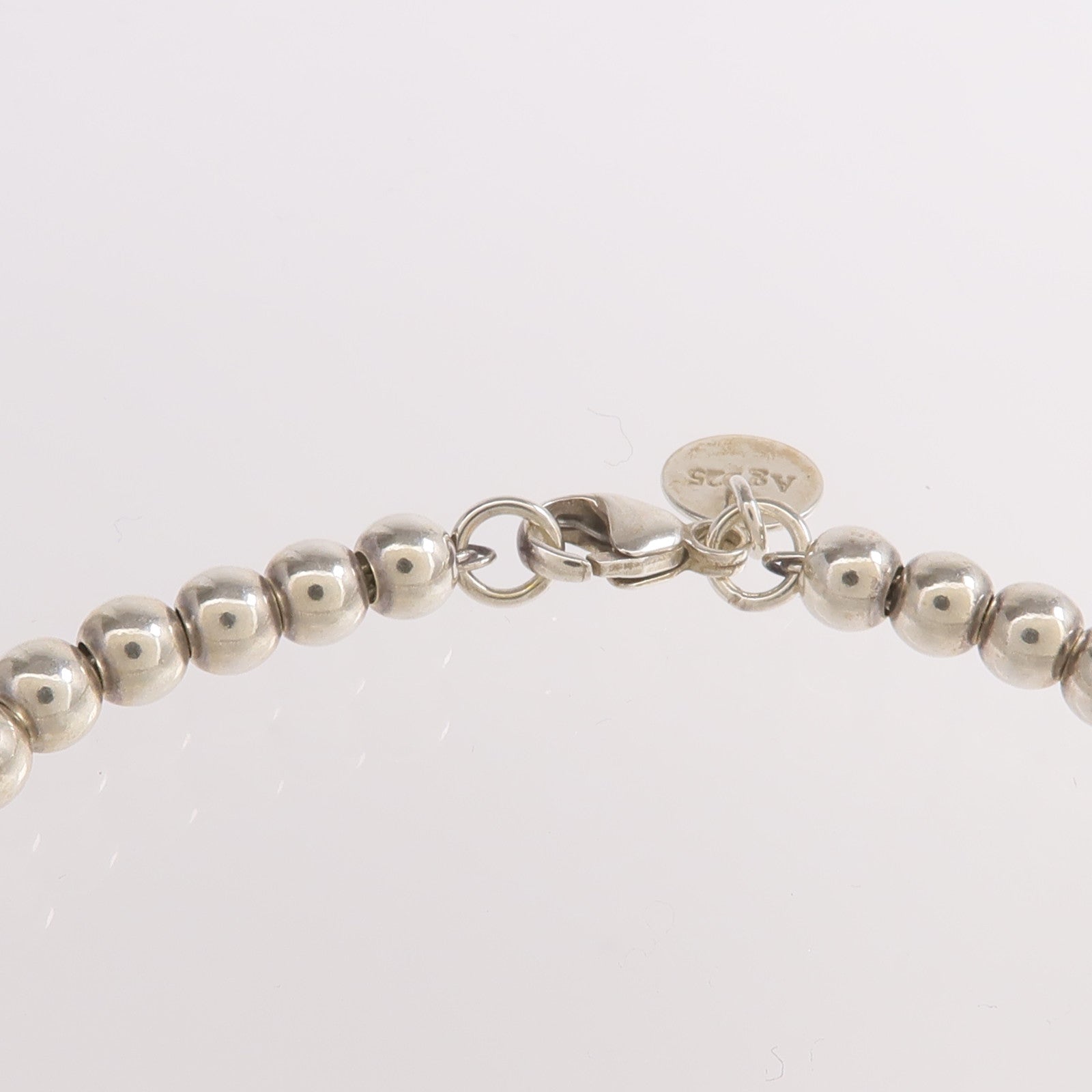 TIFFANY＆CO 925純銀Heart Tag Bead手鏈