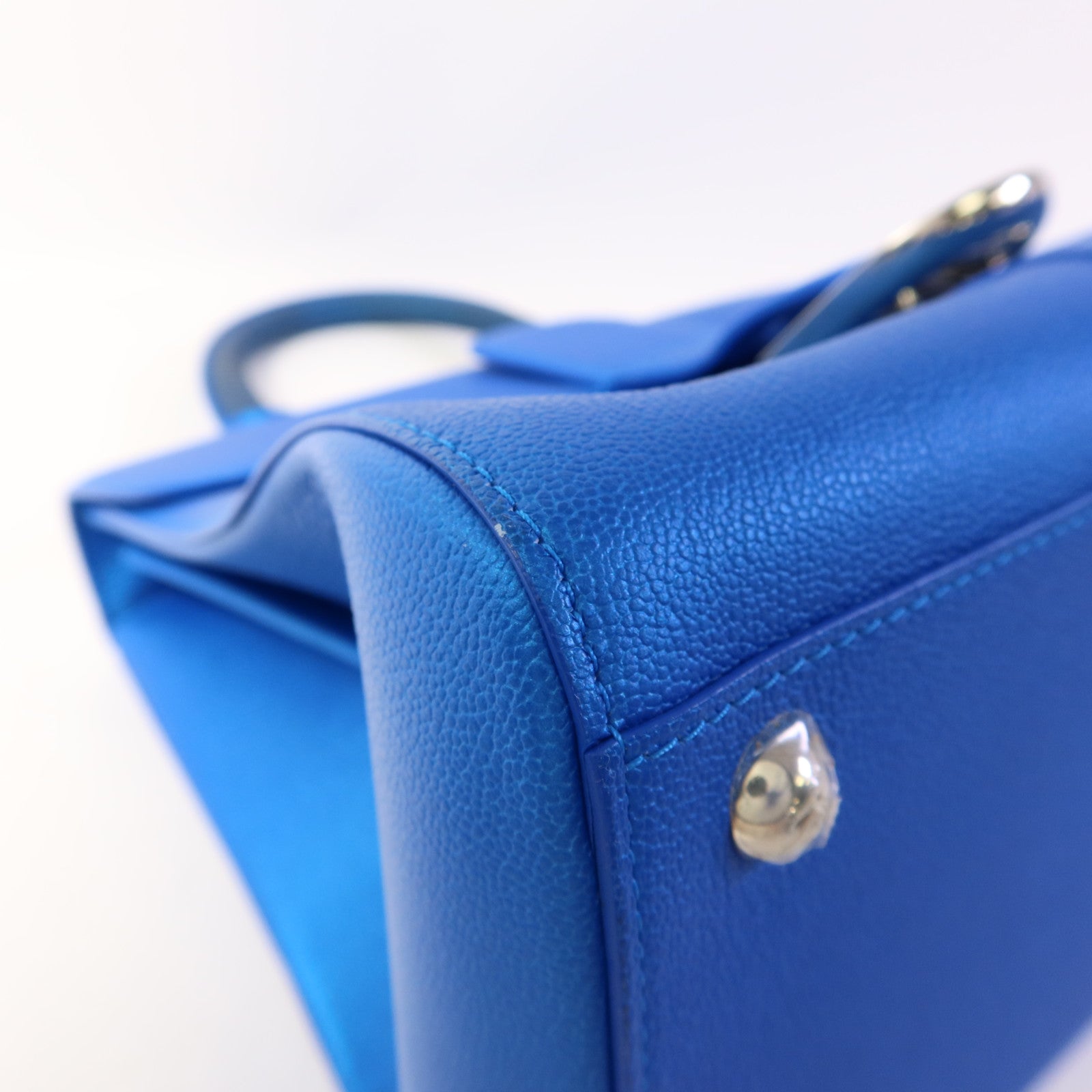 Delvaux 牛皮皮革Brillant MM銀扣手挽肩背兩用袋