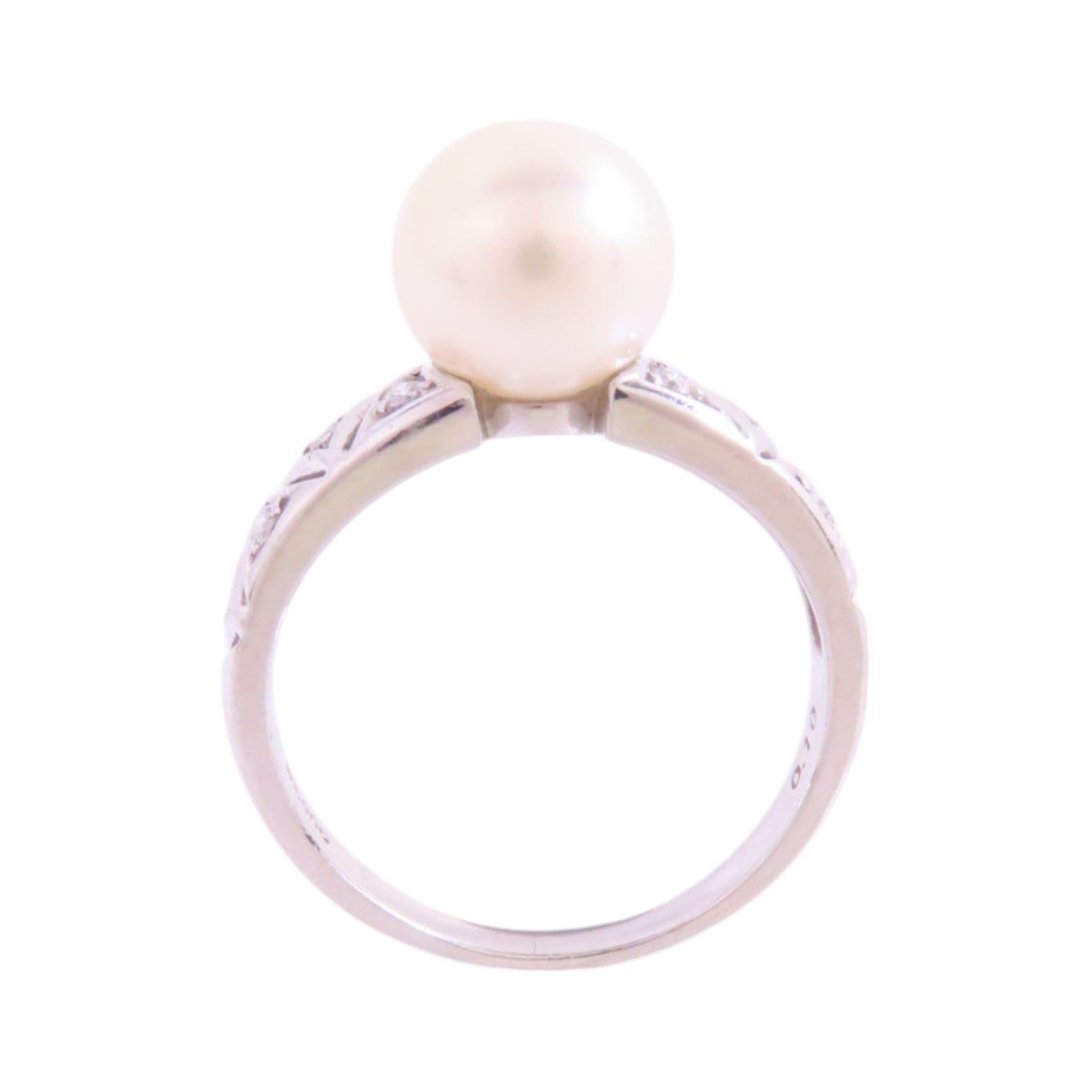 TASAKI PT900鉑金/珍珠/鑽石Pearl Diamond Ring戒指US#6