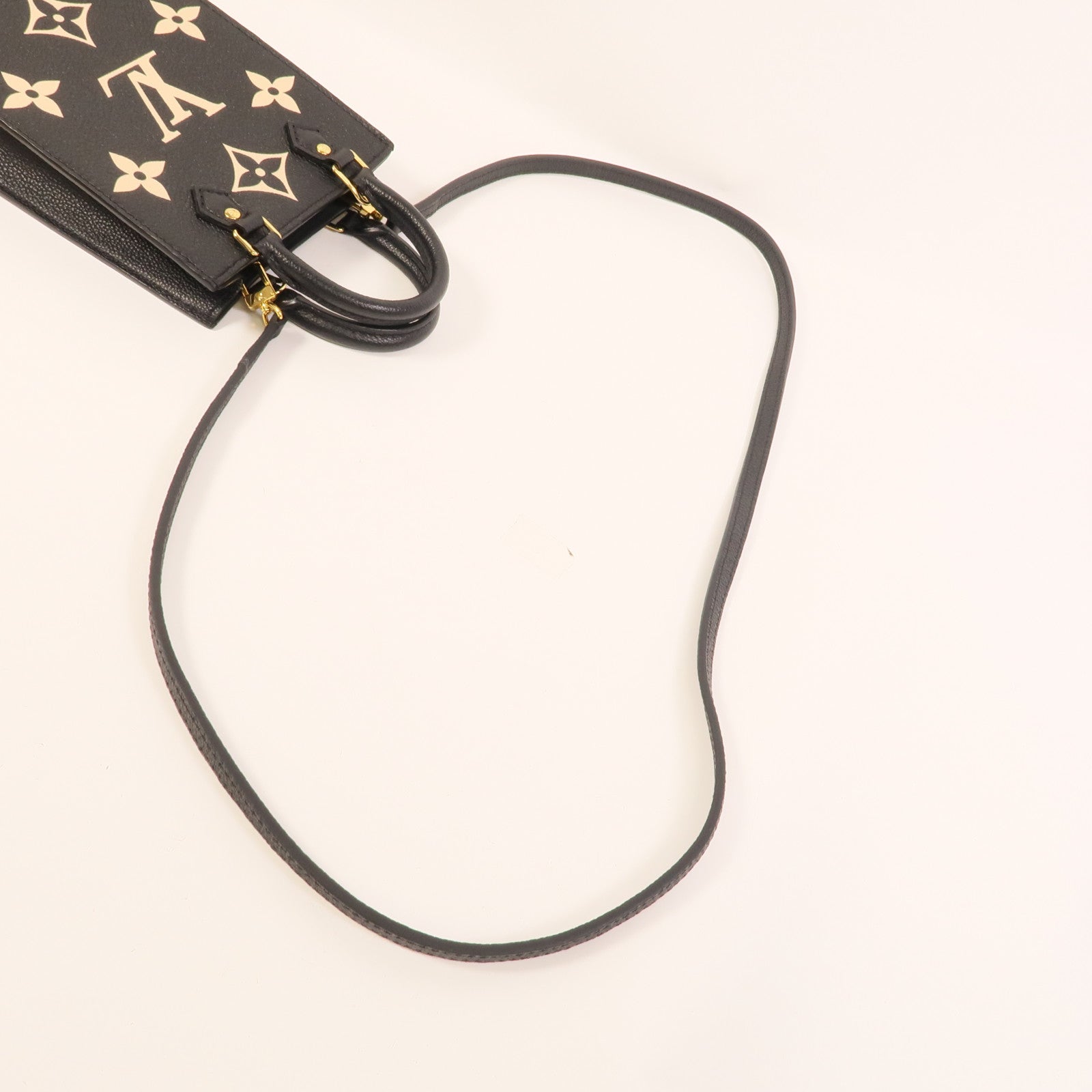 LOUIS VUITTON Monogram Empreinte Petit Sac Plat金扣手挽肩背兩用袋