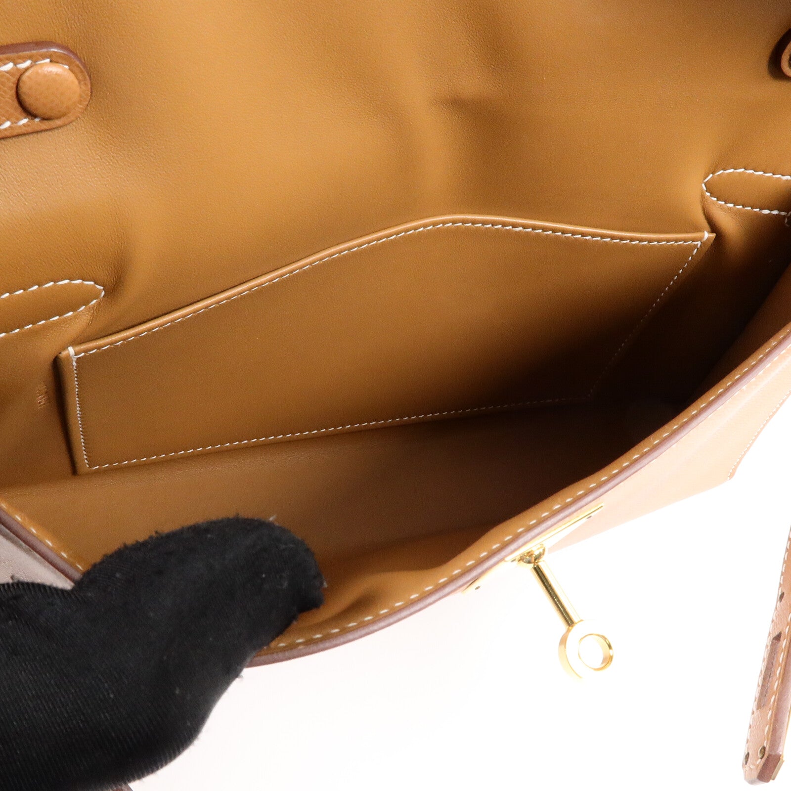 HERMES MadameKelly Elan肩背袋Gold