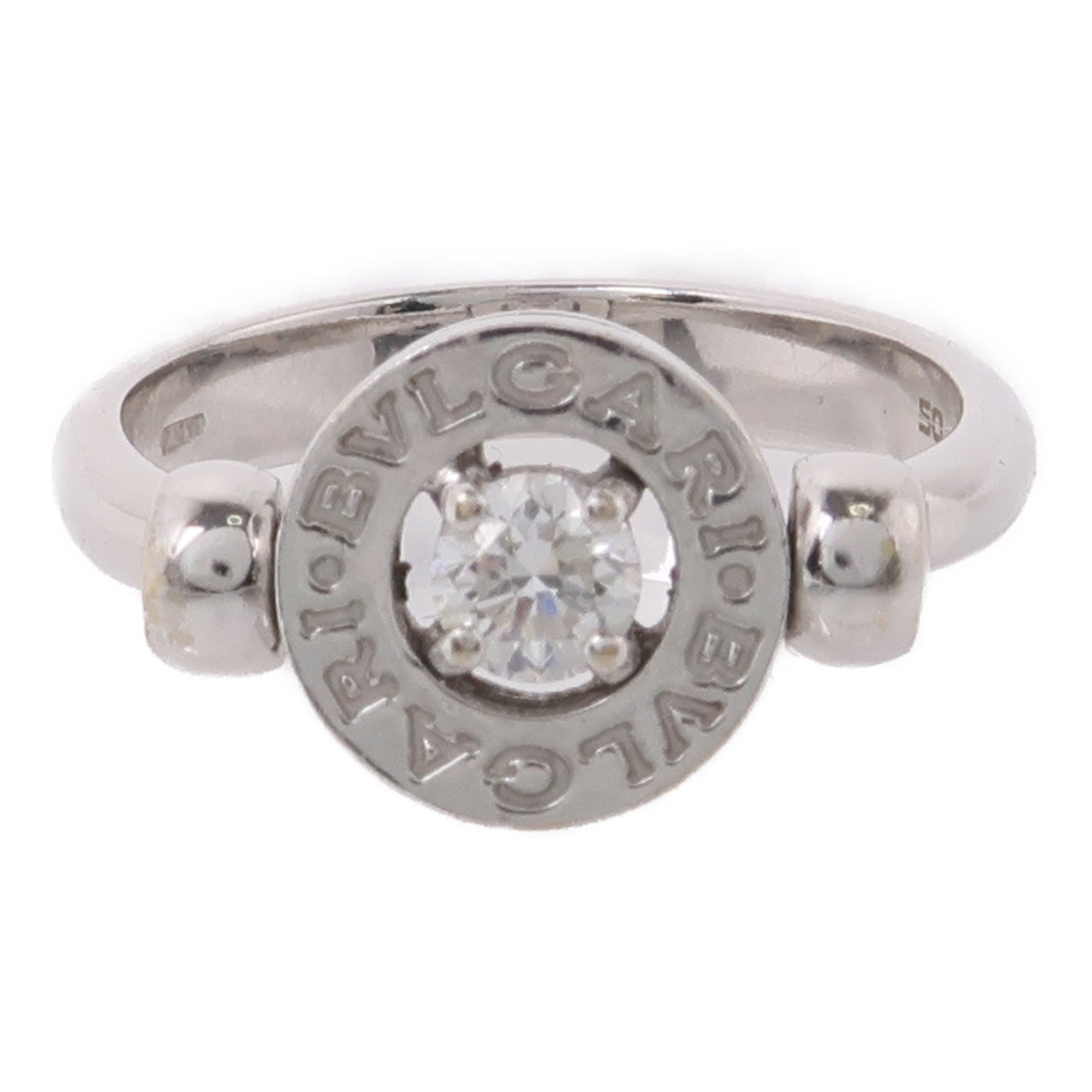 BVLGARI 18K白金Bvlgari Bvlgari Ring鑽石戒指US#5.5