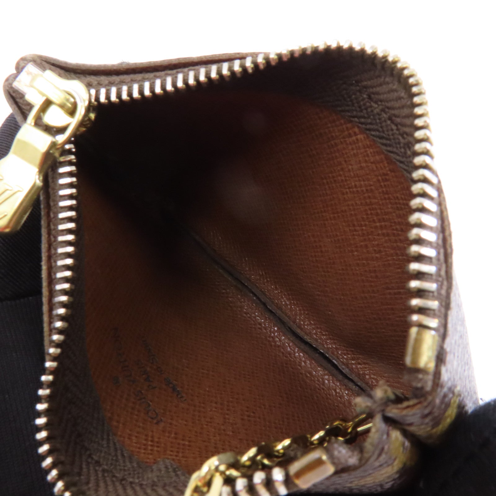 LOUIS VUITTON Monogram Coins Case金扣零錢包棕色