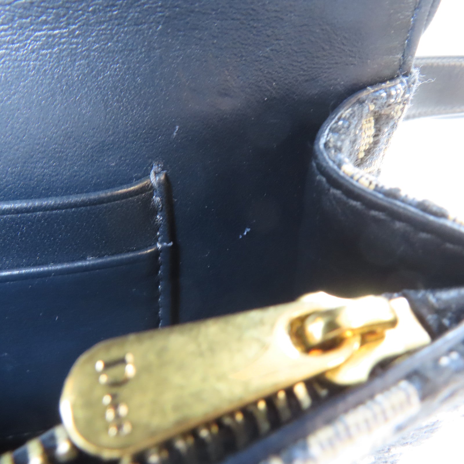 Dior 帆布Waist Bag金扣腰包藍色