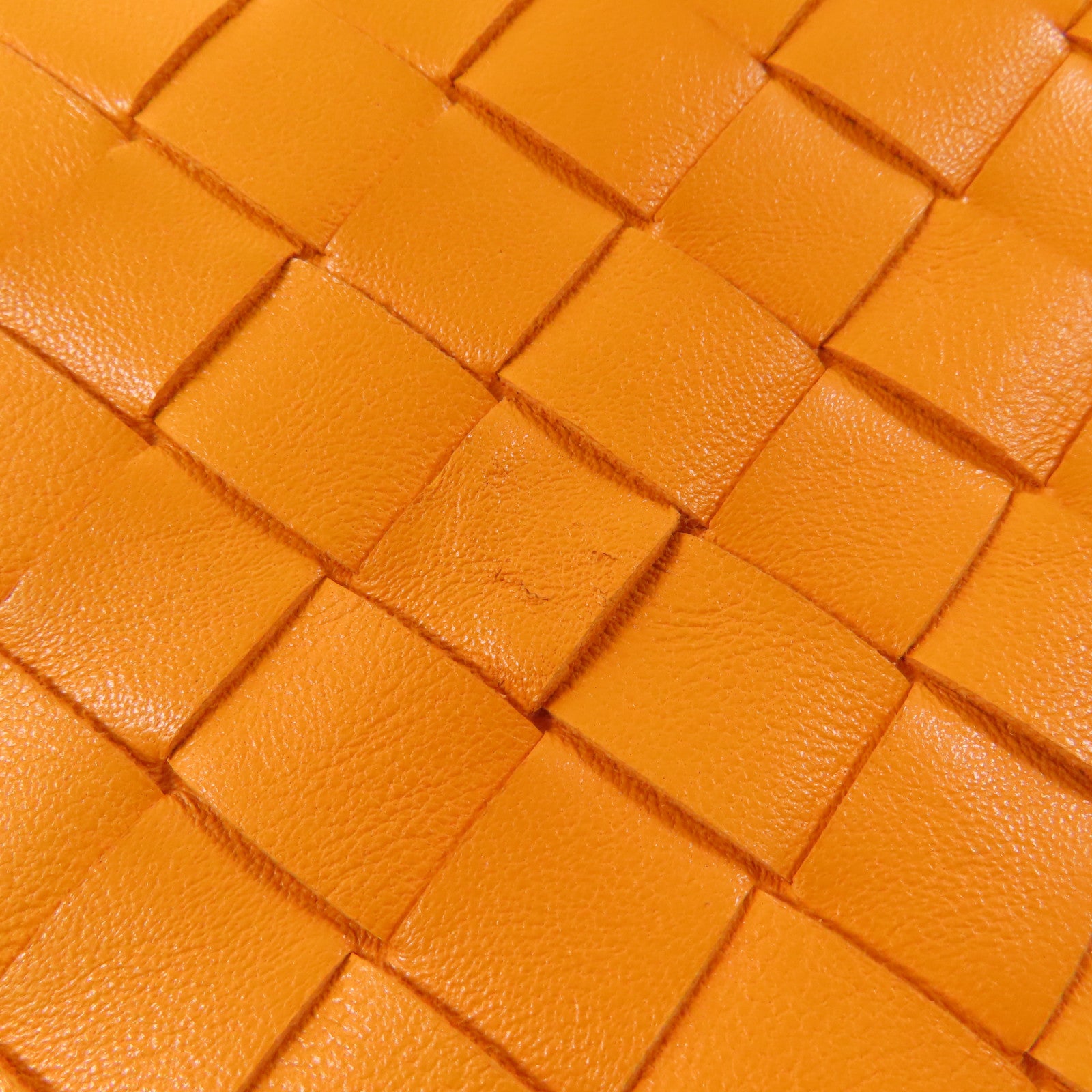 BOTTEGA VENETA GHW Woven Knot Handbag 607964 VCPP0 Leather Orange