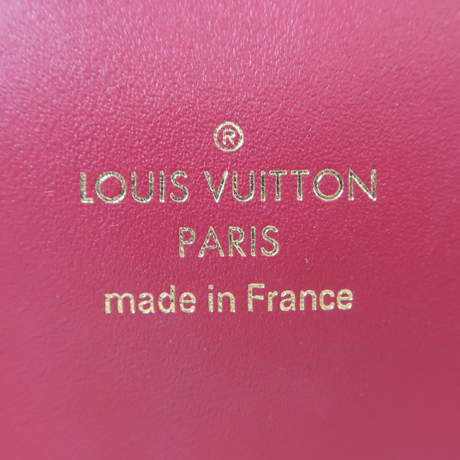 LOUIS VUITTON Monogram Portefeuille Flore金扣鏈帶肩背袋棕色/紅色