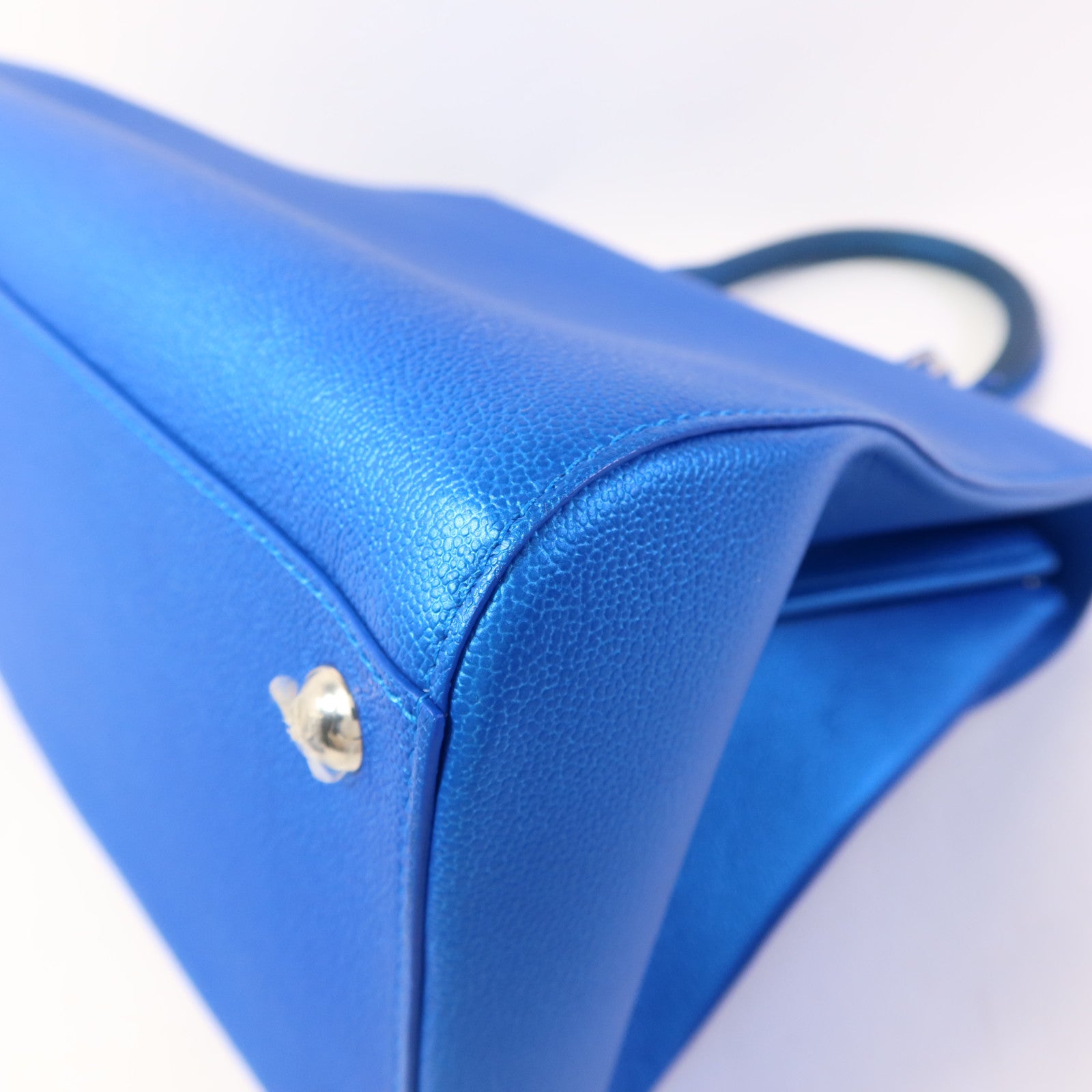 Delvaux 牛皮皮革Brillant MM銀扣手挽肩背兩用袋