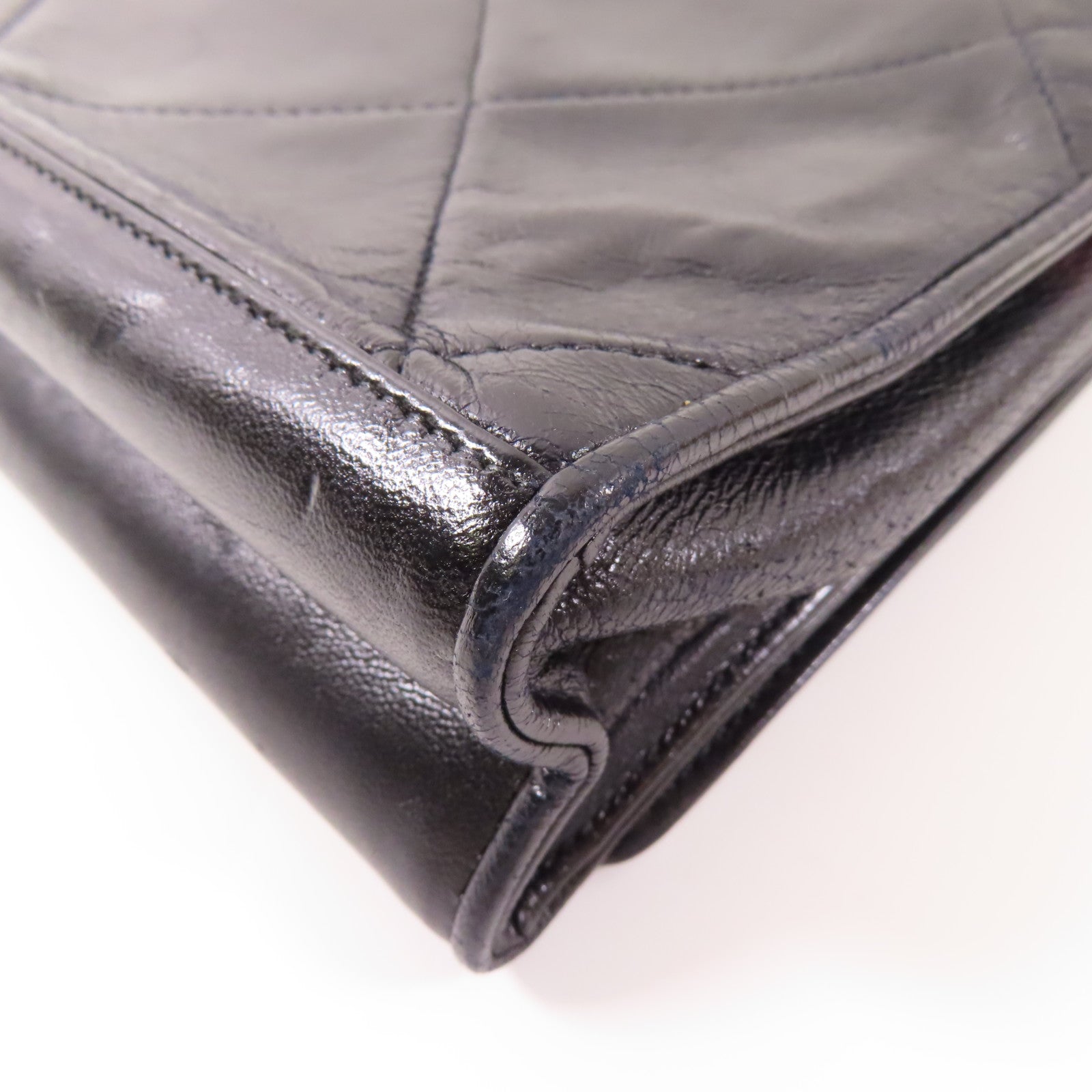 CHANEL 羊皮皮革Vintage Chain Shoulder金扣鏈帶肩背袋