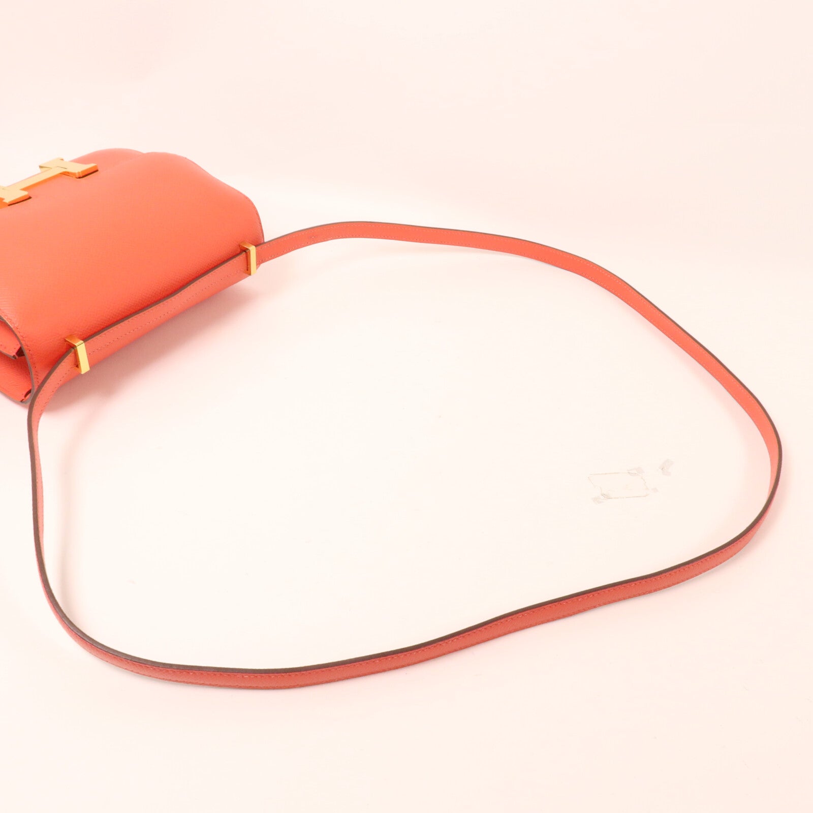 HERMES Epsom皮革Constance Mini肩背袋Rose Jaipur
