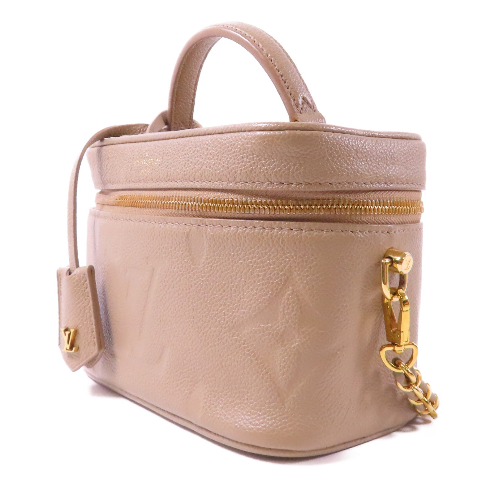 LOUIS VUITTON 【激減優惠】Monogram Empreinte Giant Vanity金扣手挽肩背兩用袋米色