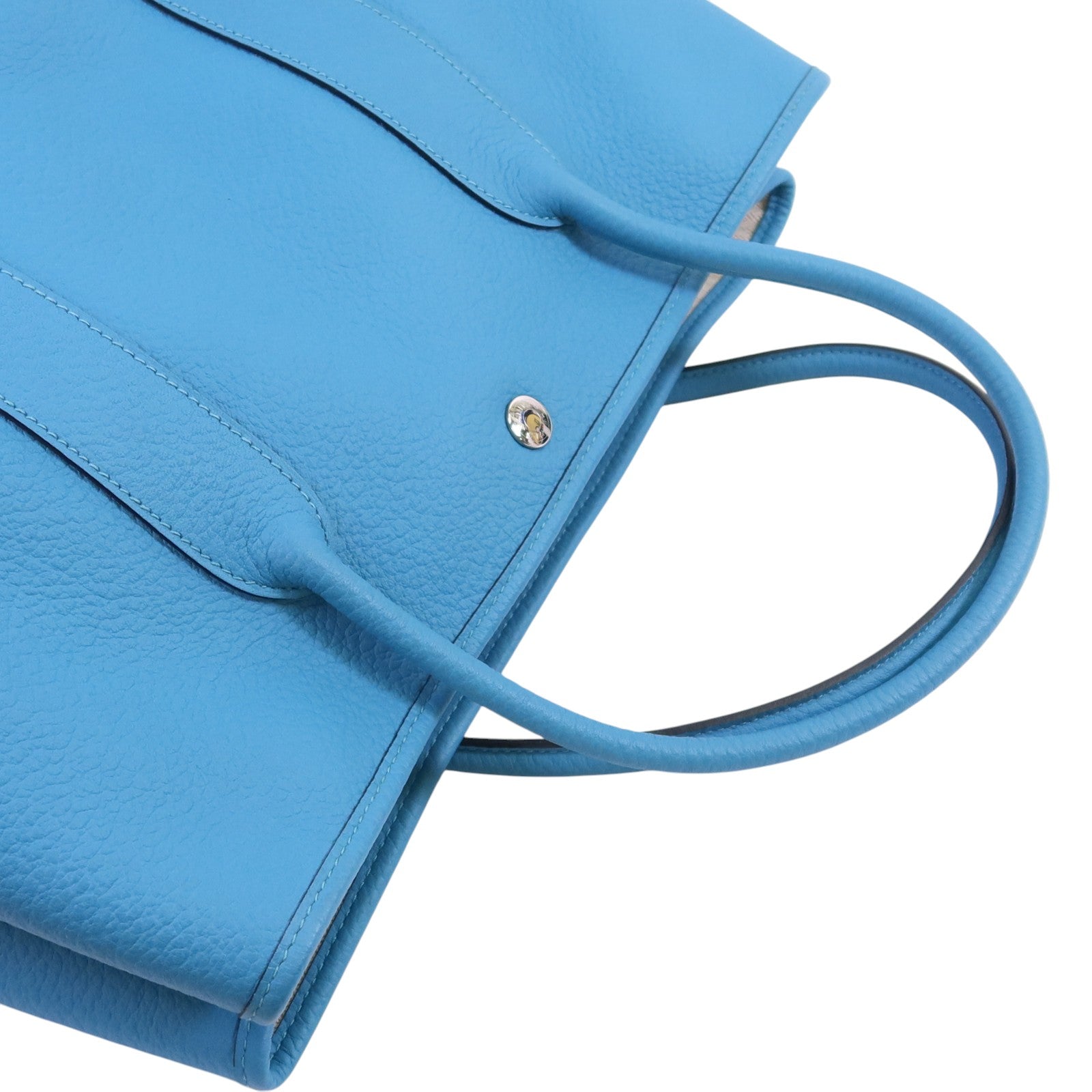 HERMES Negonda皮革GardenParty PM銀扣手挽袋