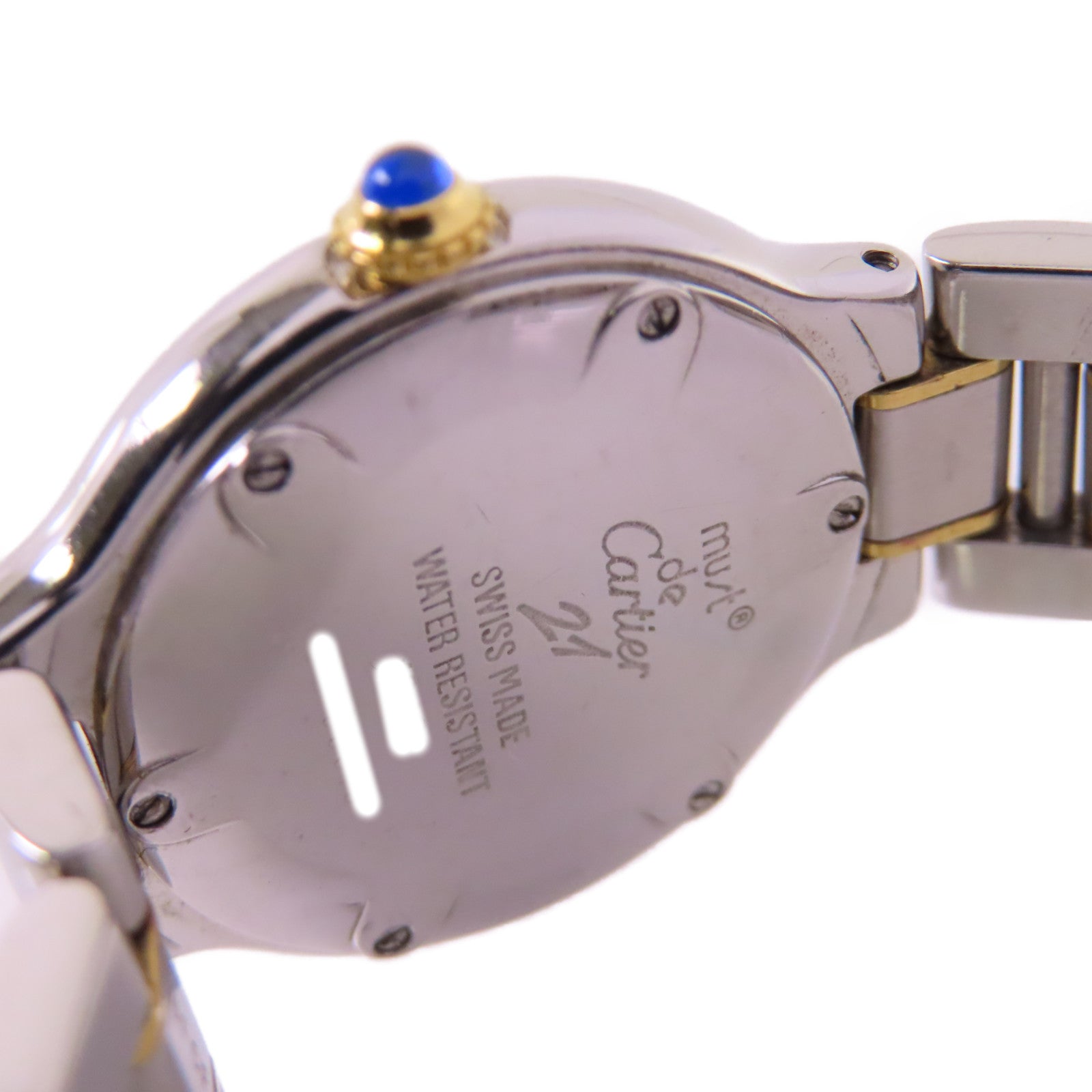 CARTIER 21 Must de Cartier W10073R6 Quartz Watch 18K YG Stainless Steel