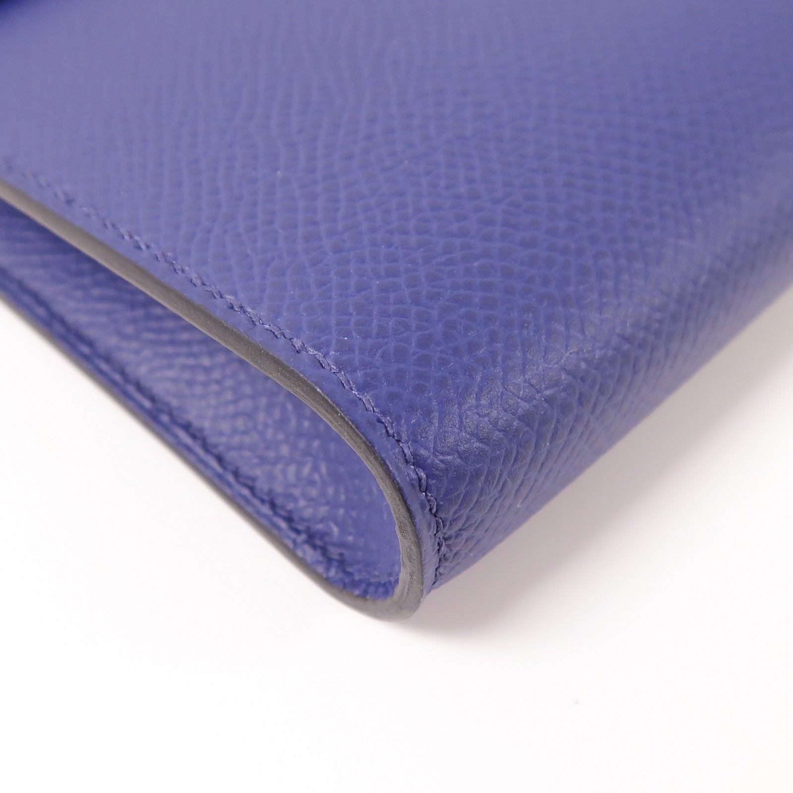 HERMES Epsom皮革Clic 16金扣肩背袋73 Bleu Saphir