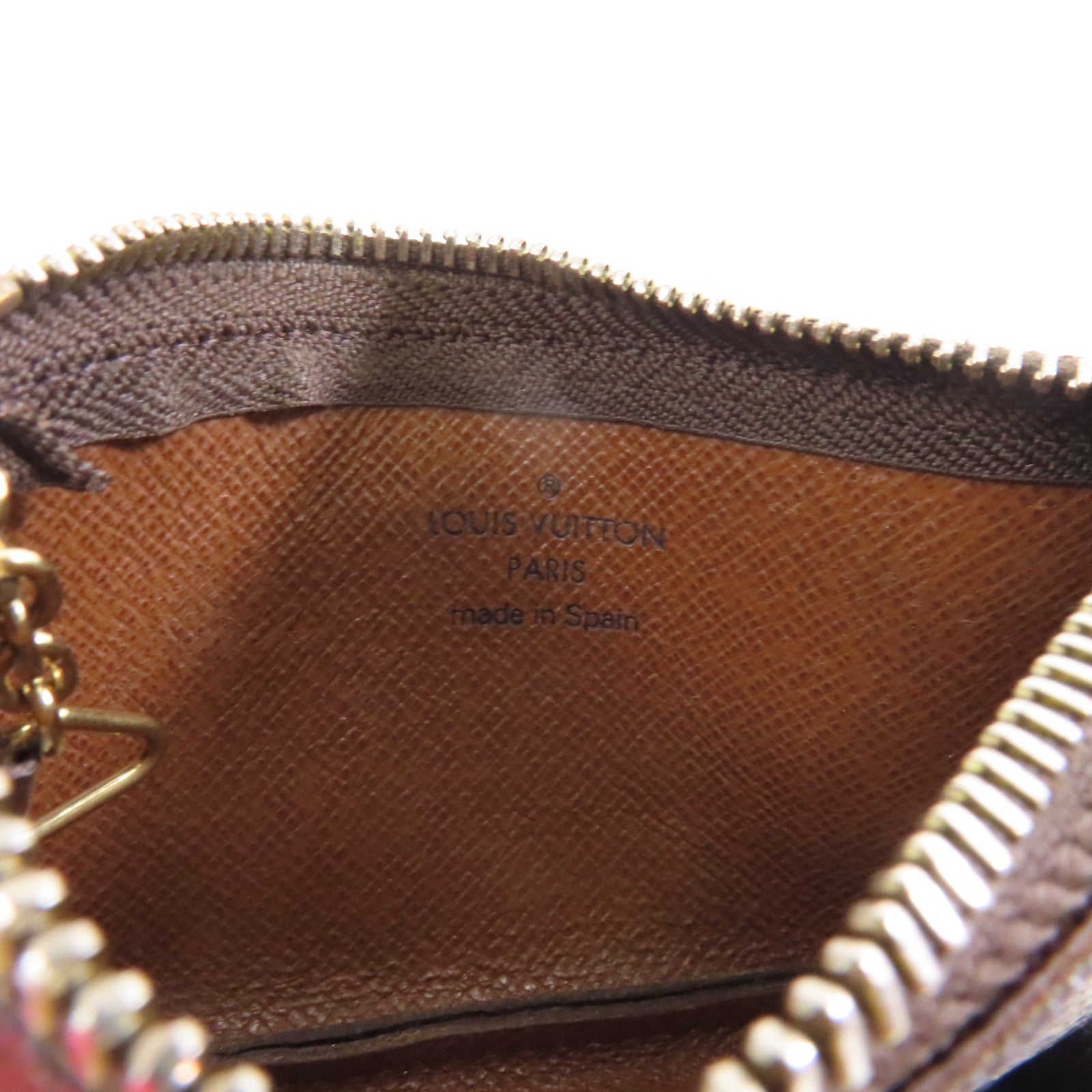 LOUIS VUITTON Monogram Coins Case金扣零錢包棕色
