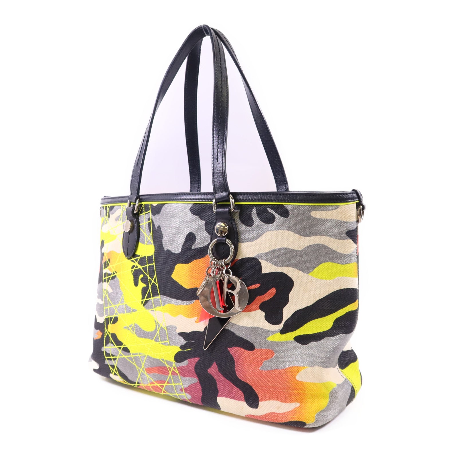 Dior 帆布Dior X Anselm Reyle銀扣肩背袋